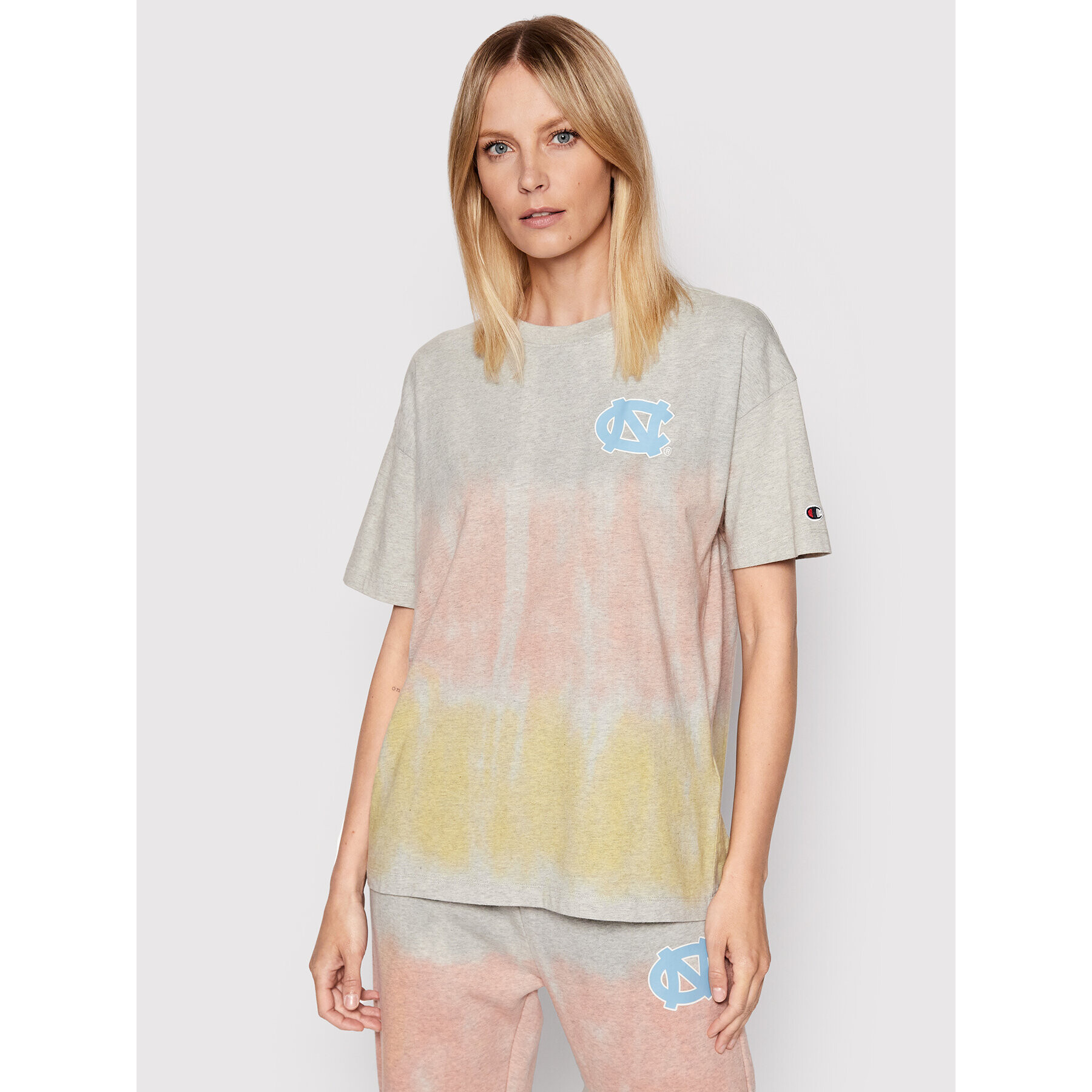 Champion Tricou Tie-Dye University Logo 115226 Colorat Boxy Fit - Pled.ro