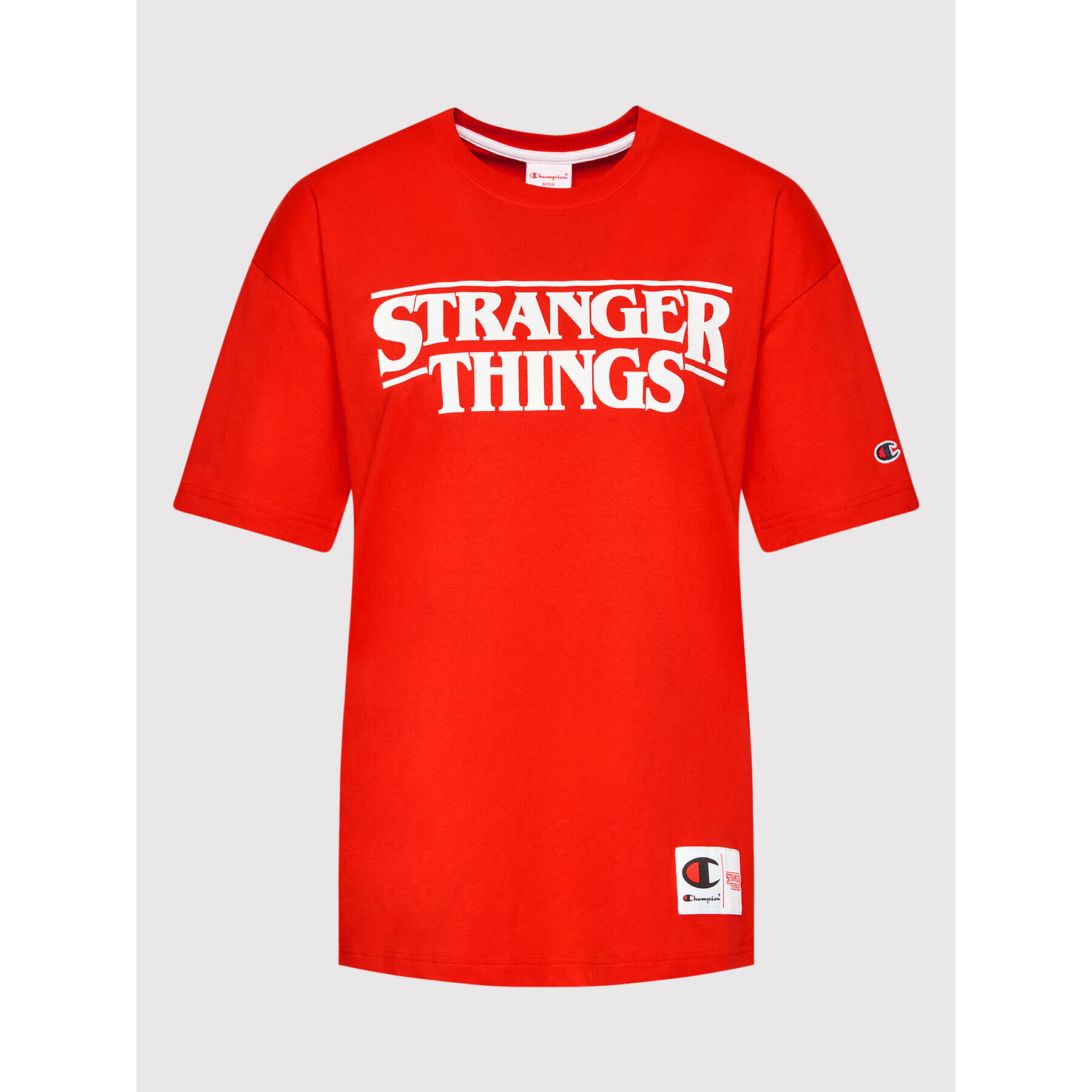 Champion Tricou Unisex STRANGER THINGS 217791 Roșu Custom Fit - Pled.ro