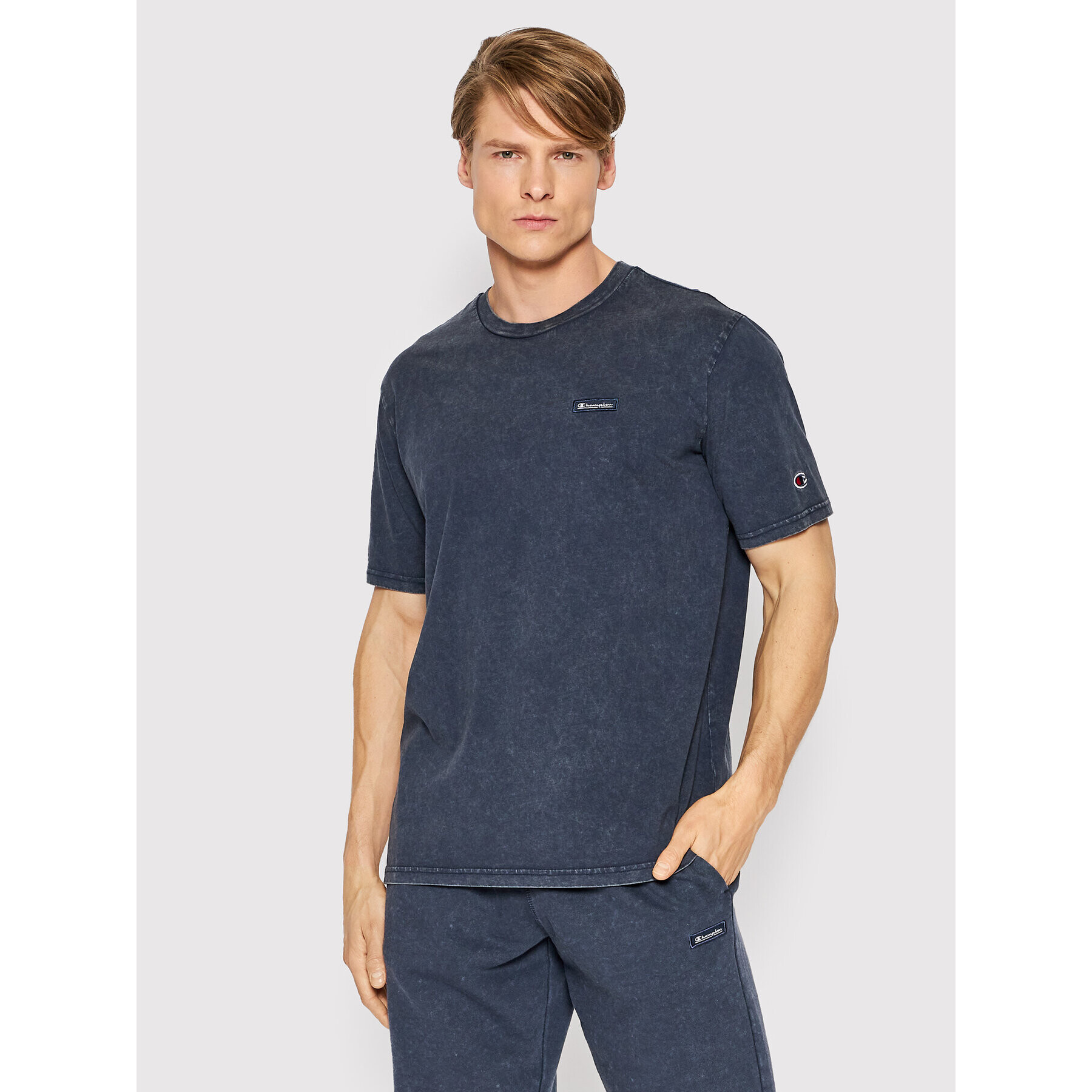 Champion Tricou Urban Leisure 217088 Bleumarin Regular Fit - Pled.ro