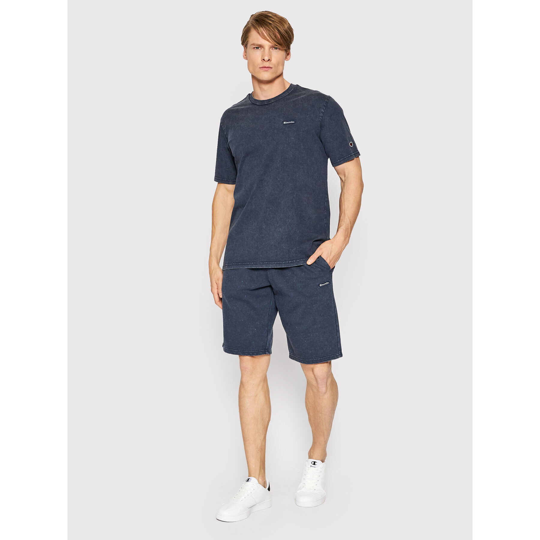 Champion Tricou Urban Leisure 217088 Bleumarin Regular Fit - Pled.ro