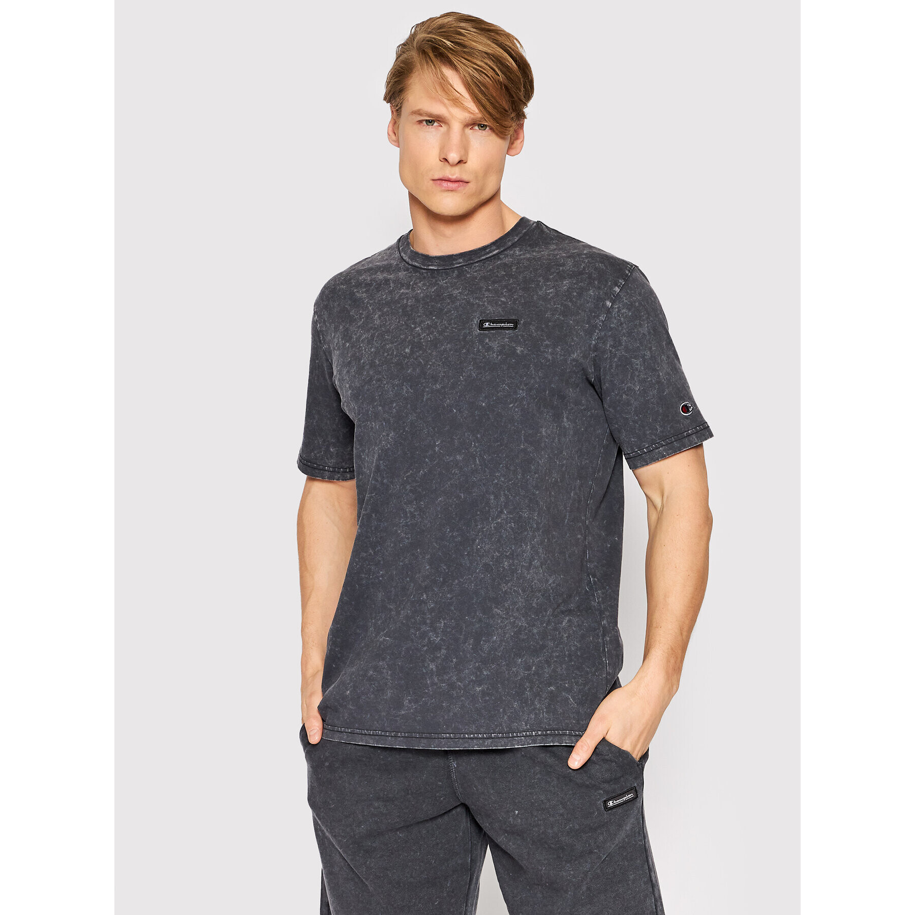 Champion Tricou Urban Leisure 217088 Negru Regular Fit - Pled.ro