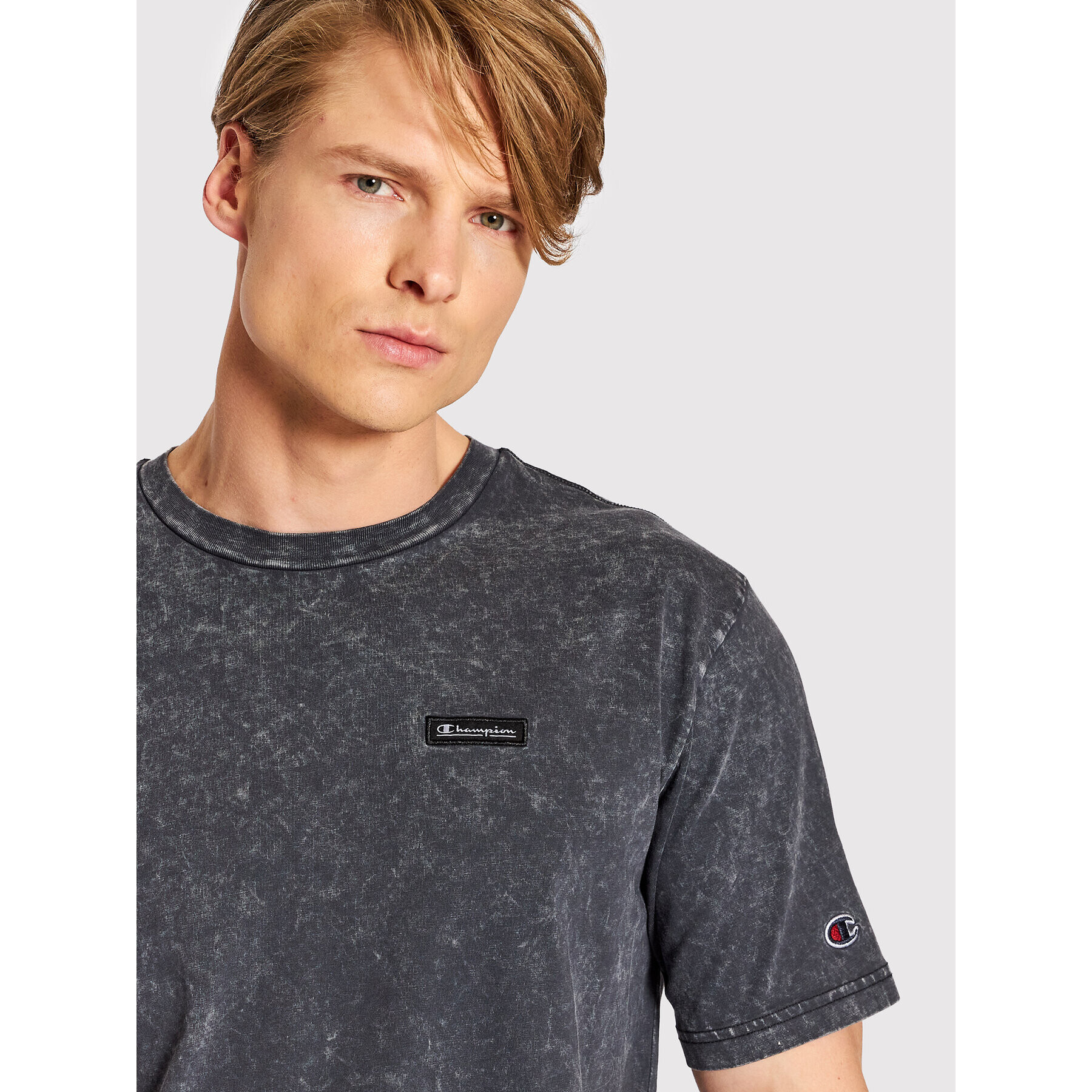 Champion Tricou Urban Leisure 217088 Negru Regular Fit - Pled.ro