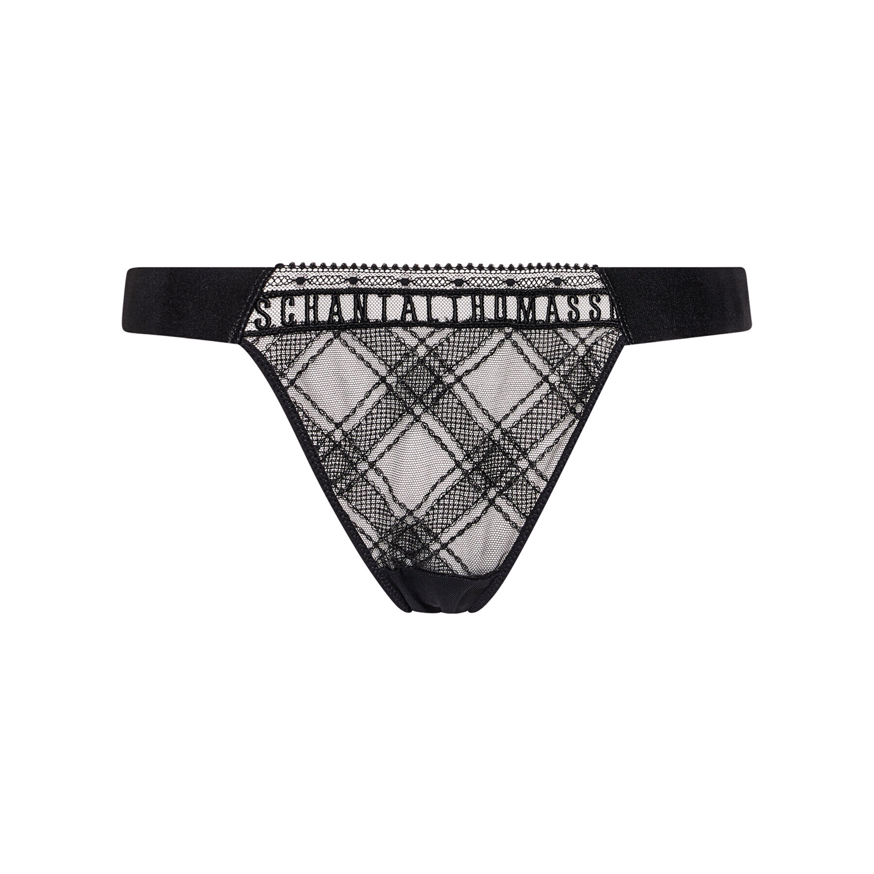 Chantal Thomass Chilot tanga Initials T09D70 Negru - Pled.ro