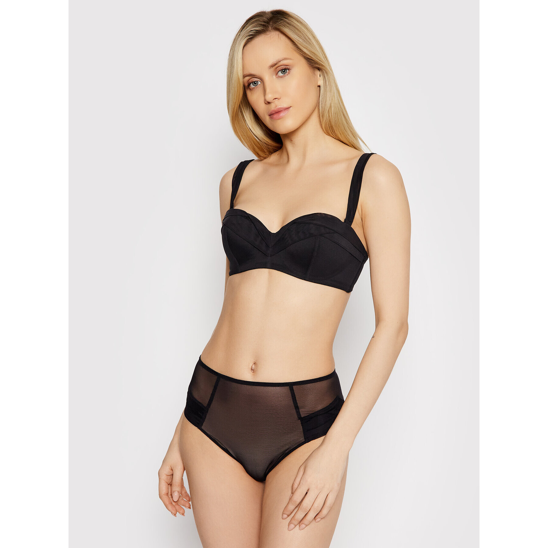 Chantal Thomass Sutien Balconette Encen's Moi T00420 Negru - Pled.ro