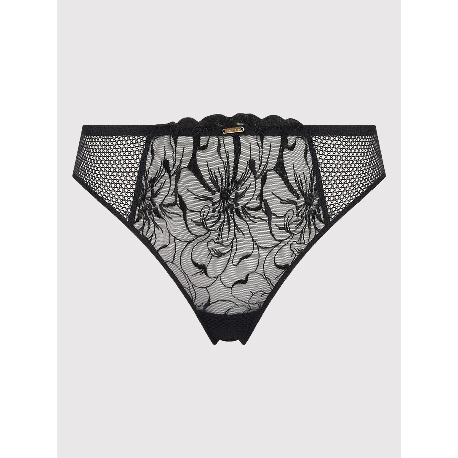 Chantelle Chilot tanga Fleurs C12M90 Negru - Pled.ro