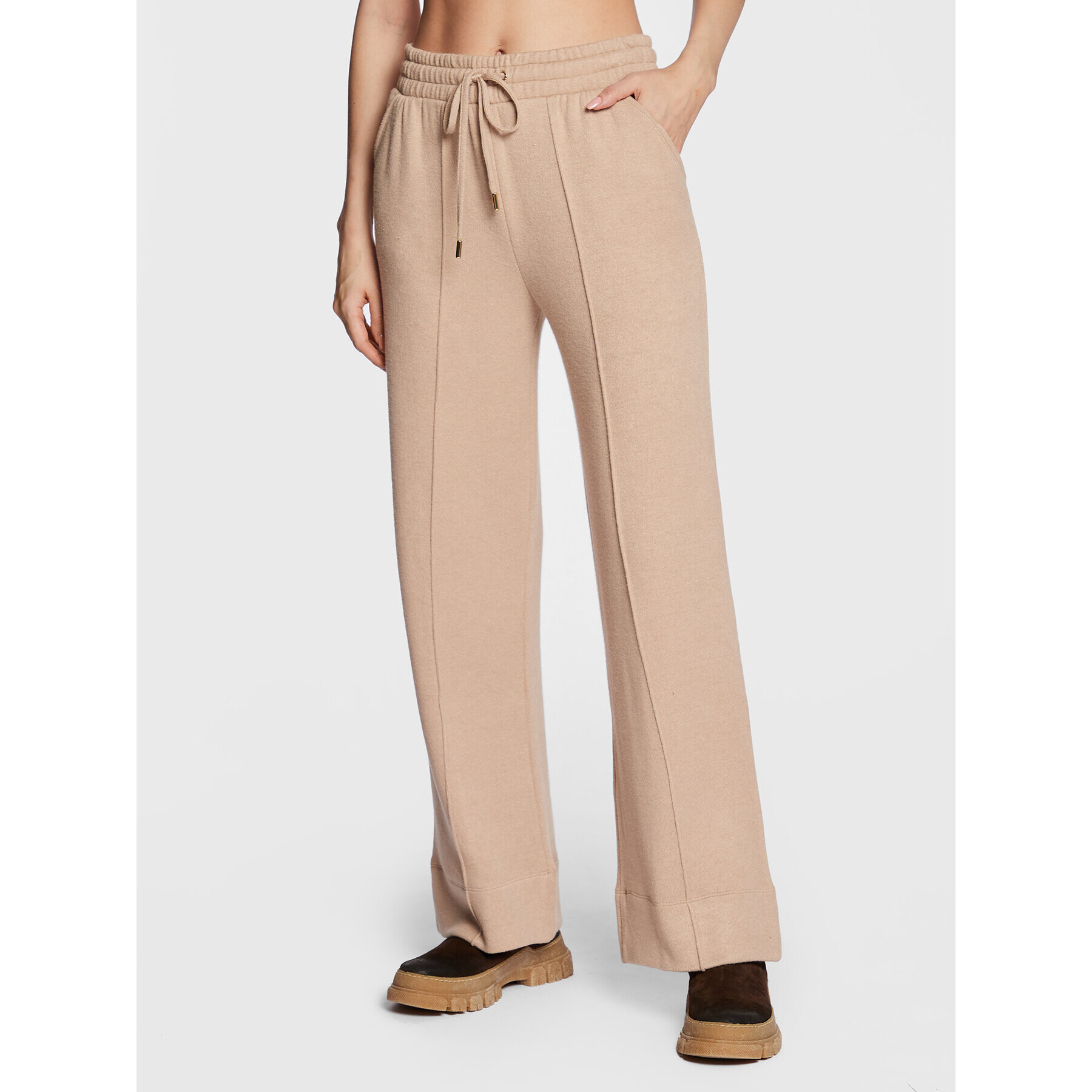 Chantelle Pantaloni tricotați Agate CA3570 Bej Relaxed Fit - Pled.ro