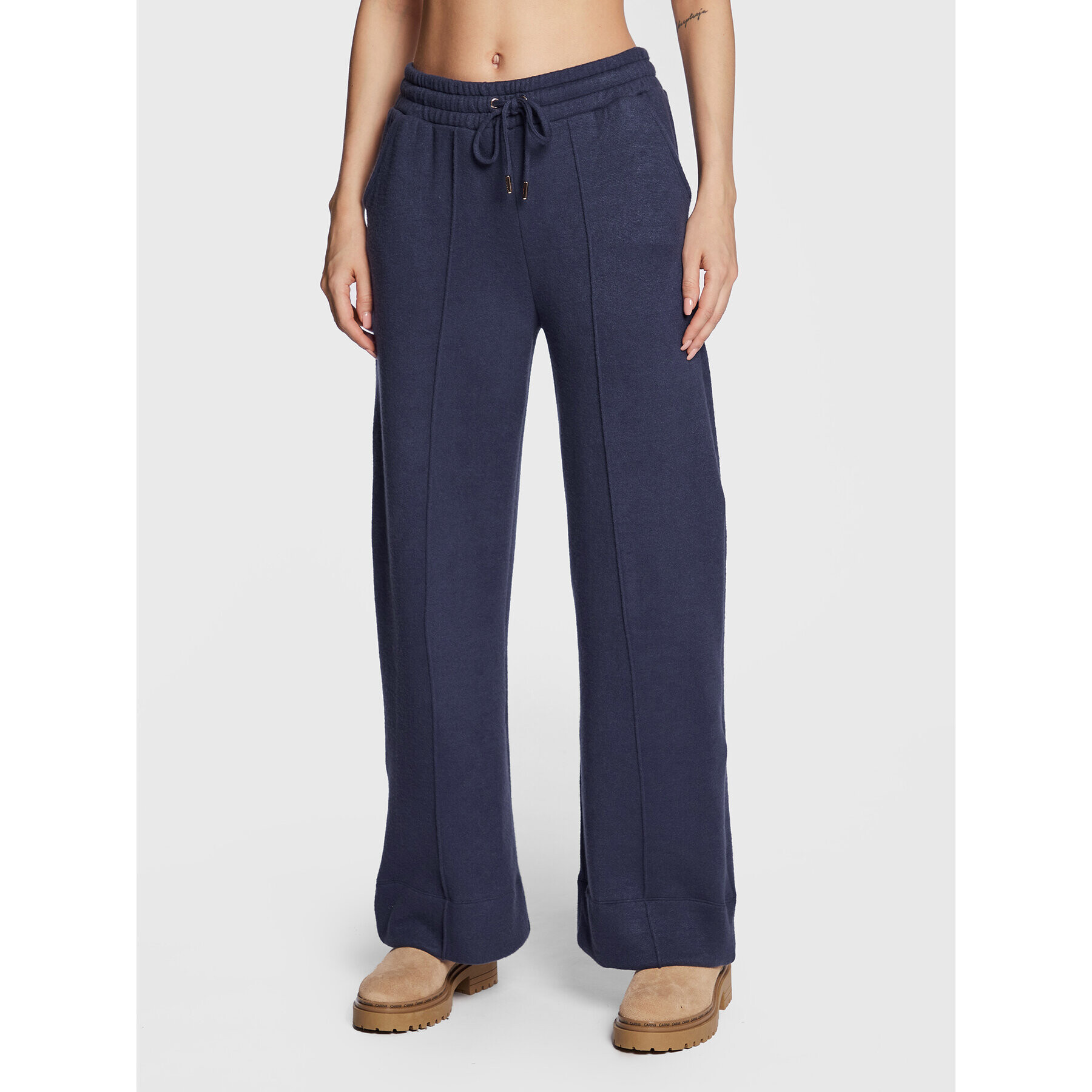 Chantelle Pantaloni tricotați Agate CA3570 Bleumarin Relaxed Fit - Pled.ro