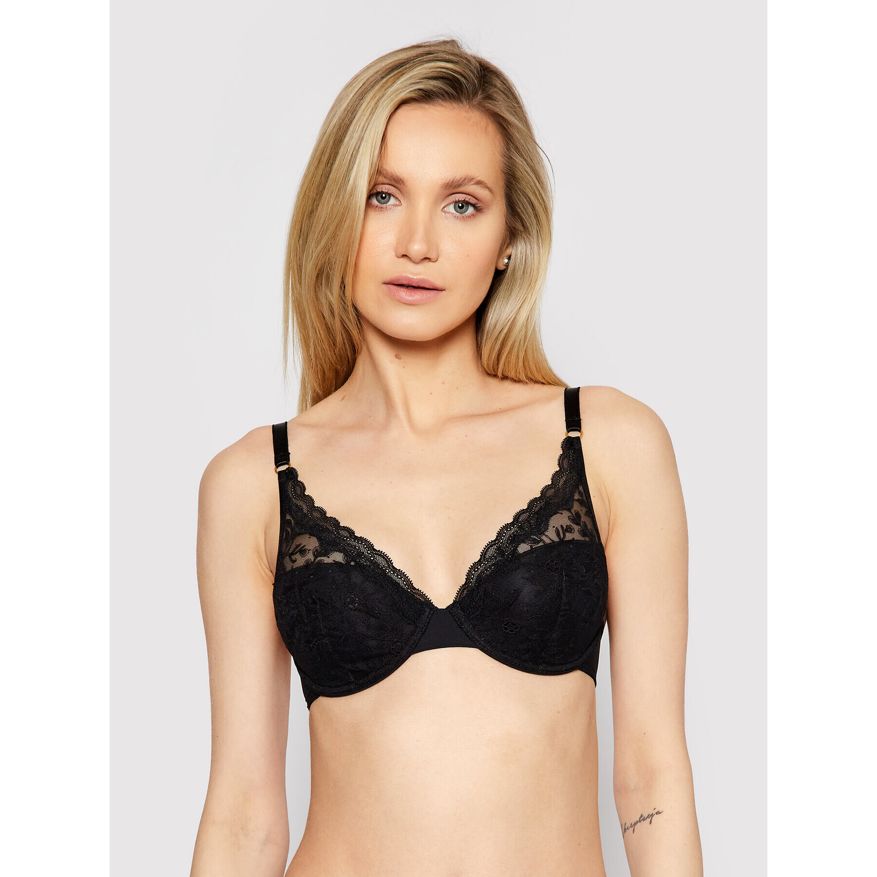 Chantelle Sutien cu armătură Blanche C29670 Negru - Pled.ro