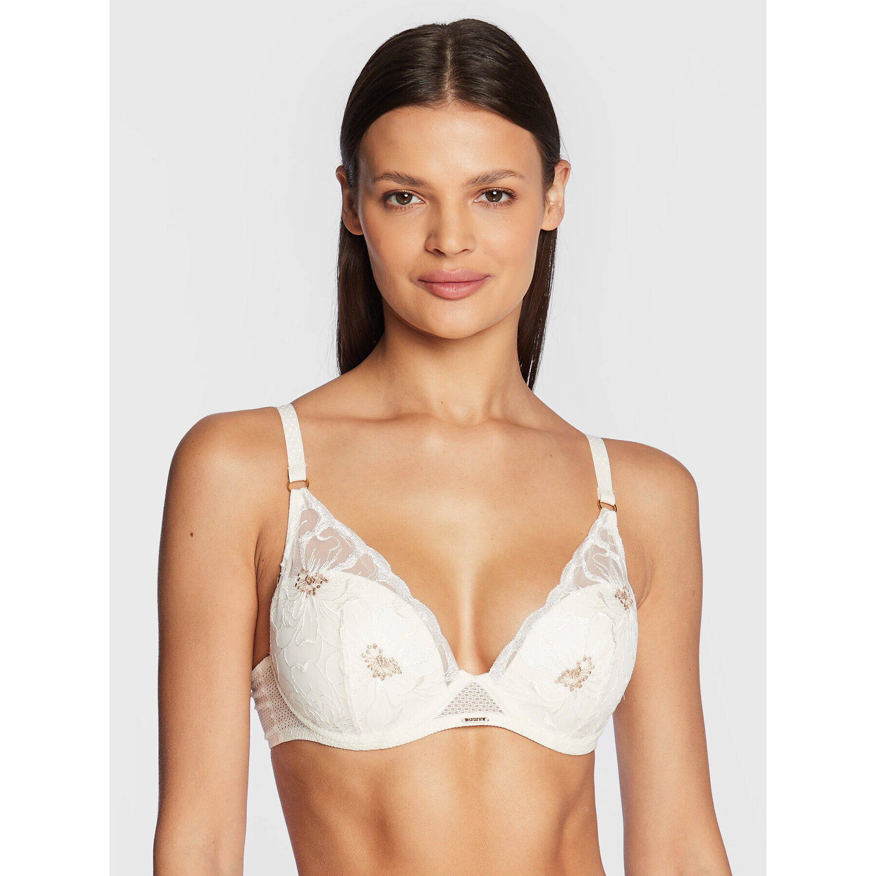 Chantelle Sutien cu armătură Fleurs C12M20 Écru - Pled.ro