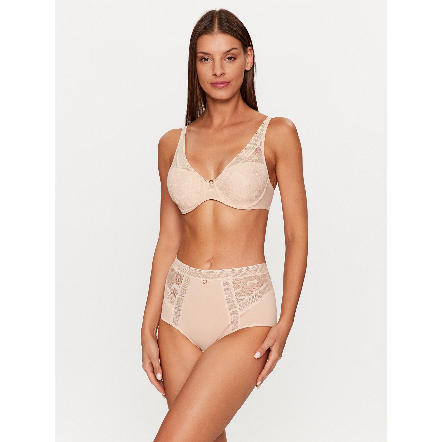 Chantelle Sutien cu armătură True Lace C11M20 Bej - Pled.ro