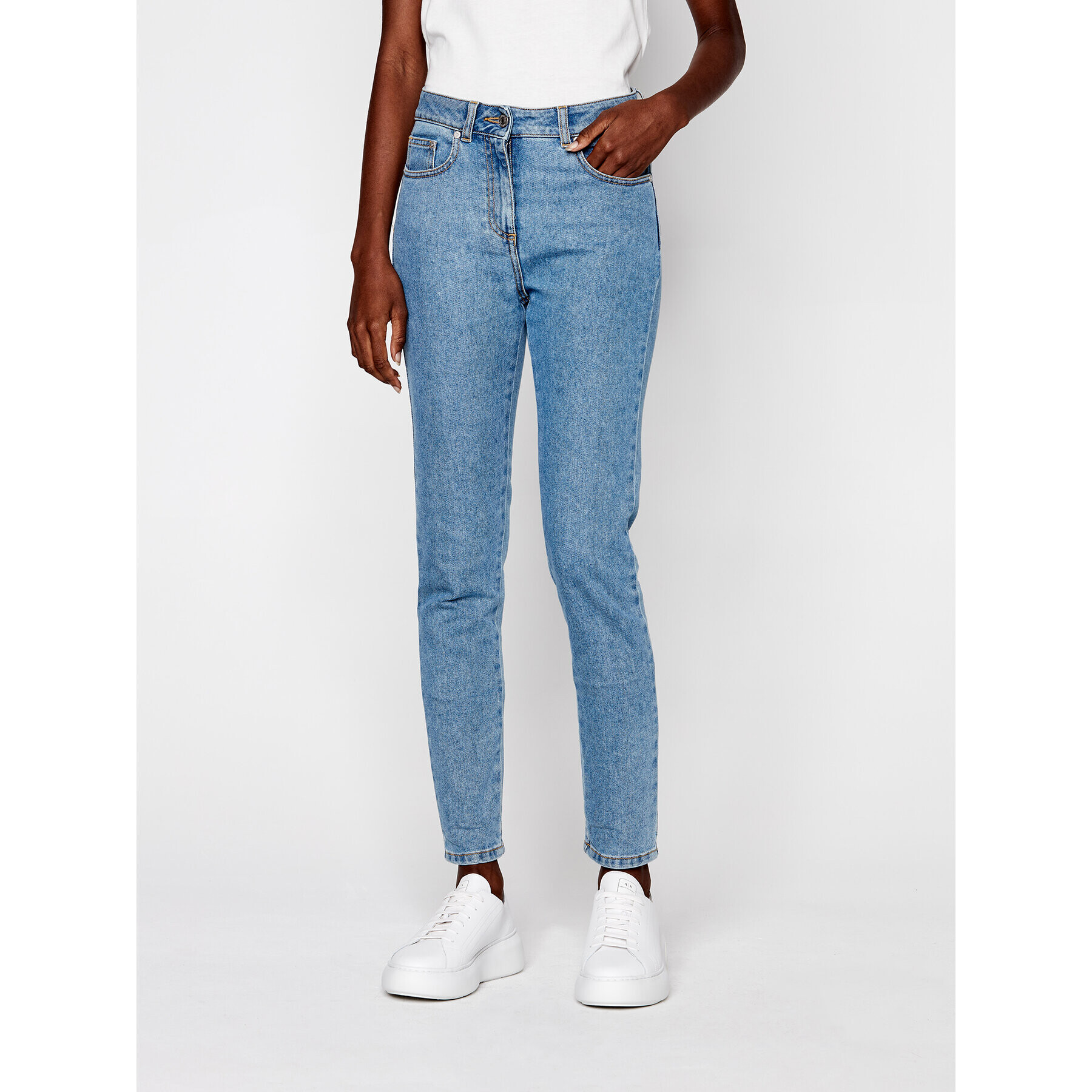 Chiara Ferragni Blugi Skinny Fit CFJS019 Albastru Skinny Fit - Pled.ro