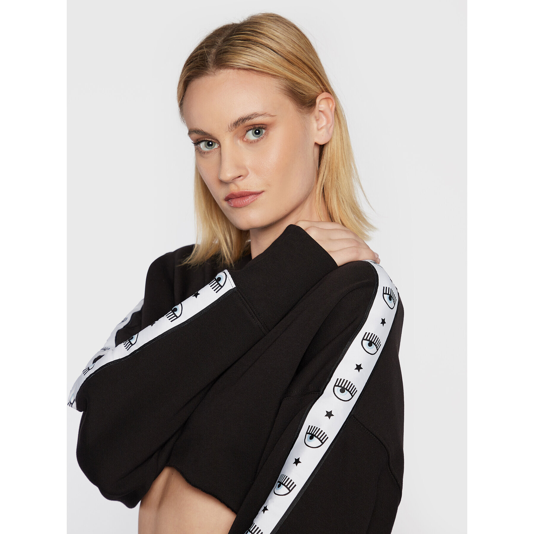 Chiara Ferragni Bluză 73CBIT17 Negru Regular Fit - Pled.ro