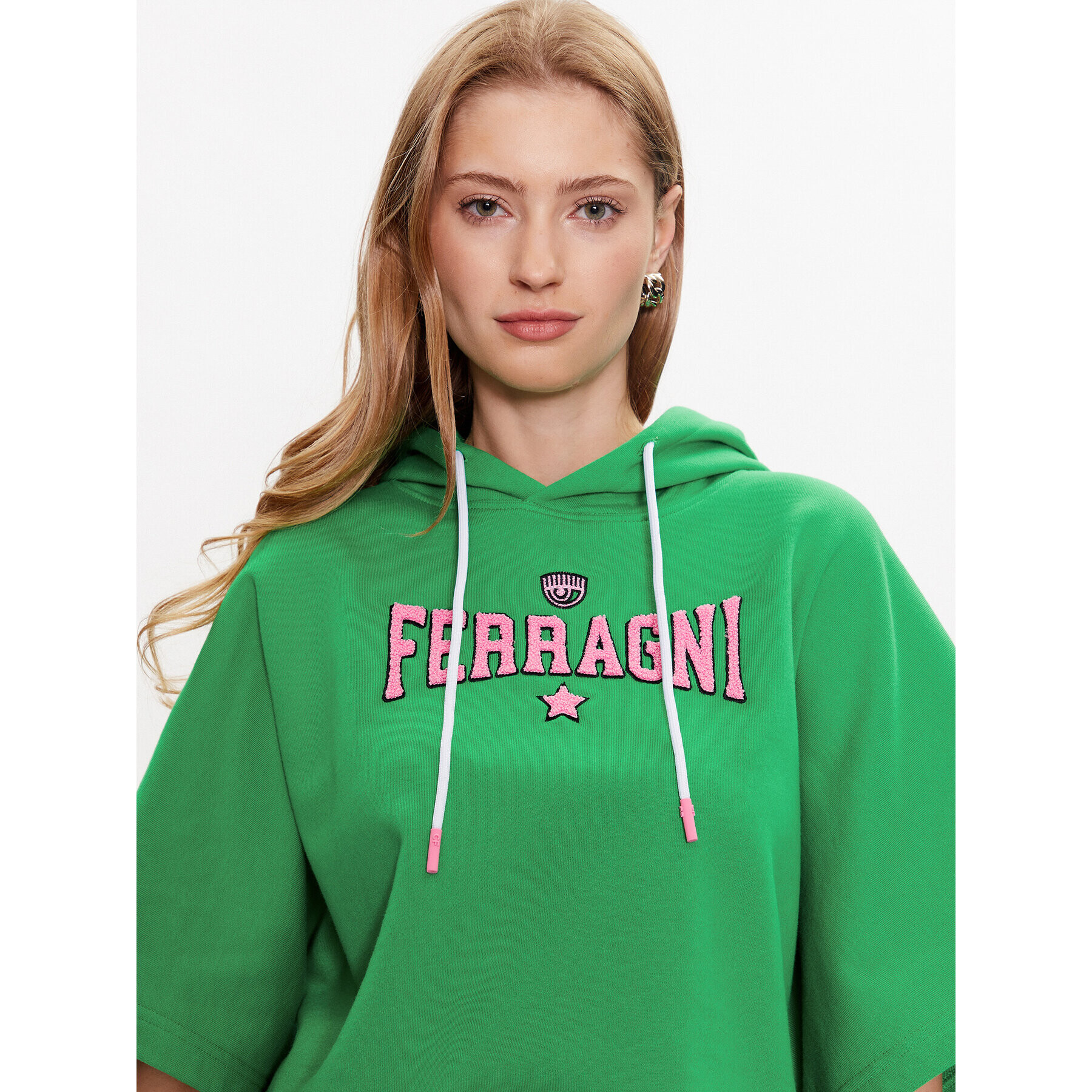 Chiara Ferragni Bluză 74CBIT03 Verde Regular Fit - Pled.ro