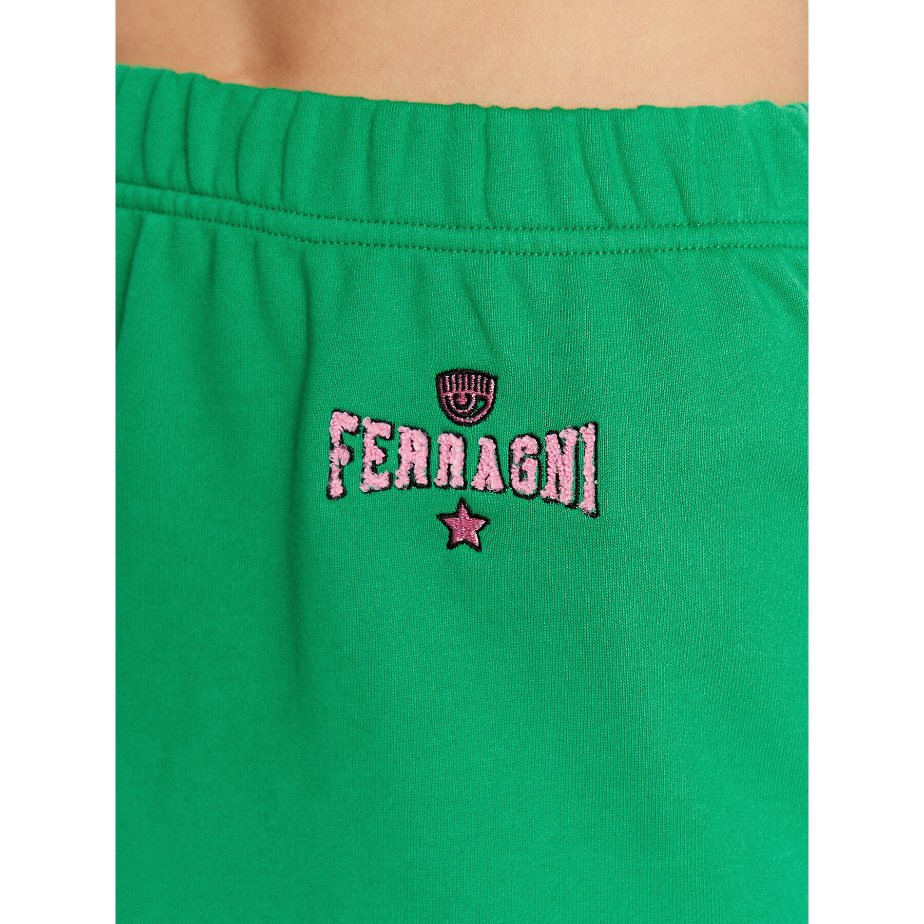 Chiara Ferragni fusta din material de trening 74CBET01 Verde Regular Fit - Pled.ro