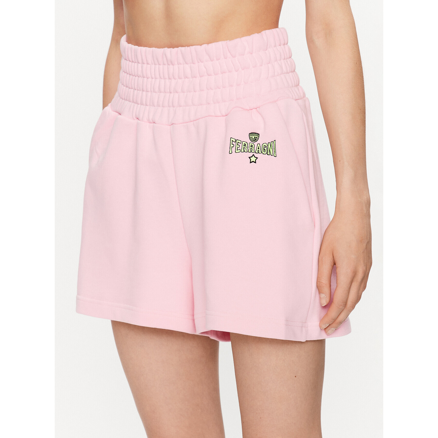 Chiara Ferragni Pantaloni scurți sport 74CBDT01 Roz Regular Fit - Pled.ro