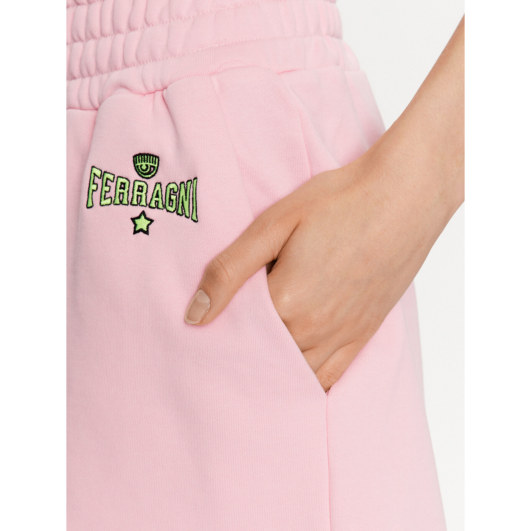 Chiara Ferragni Pantaloni scurți sport 74CBDT01 Roz Regular Fit - Pled.ro