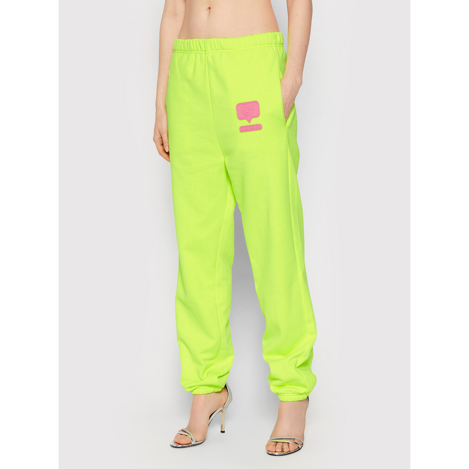 Chiara Ferragni Pantaloni trening 71CBAT16 Verde Regular Fit - Pled.ro