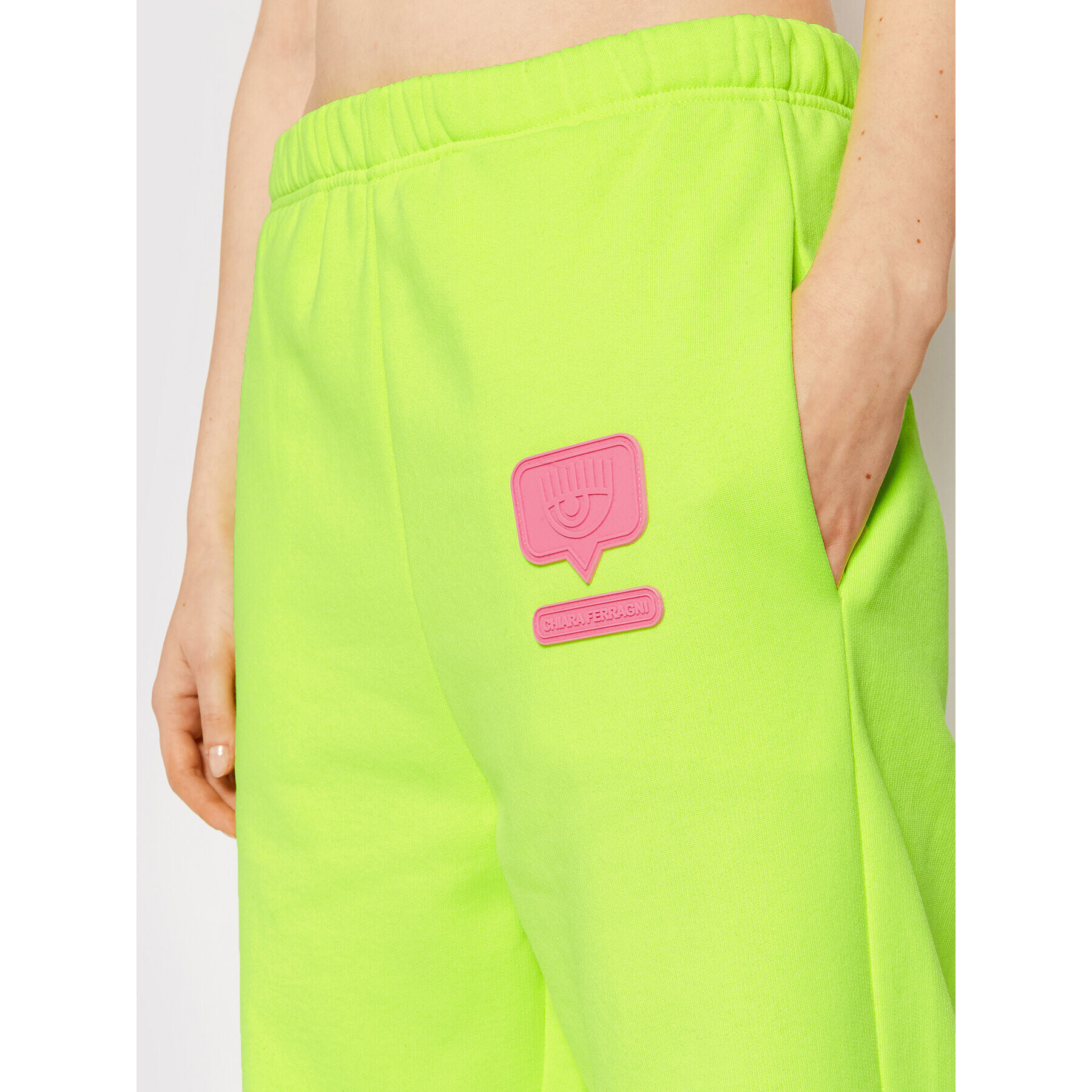 Chiara Ferragni Pantaloni trening 71CBAT16 Verde Regular Fit - Pled.ro