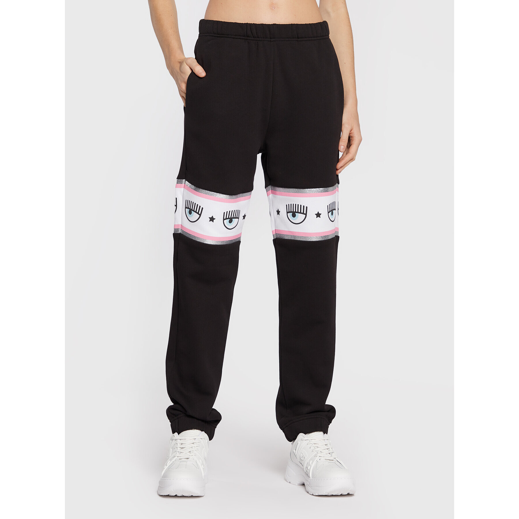 Chiara Ferragni Pantaloni trening 73CBAT03 Negru Jogger Fit - Pled.ro