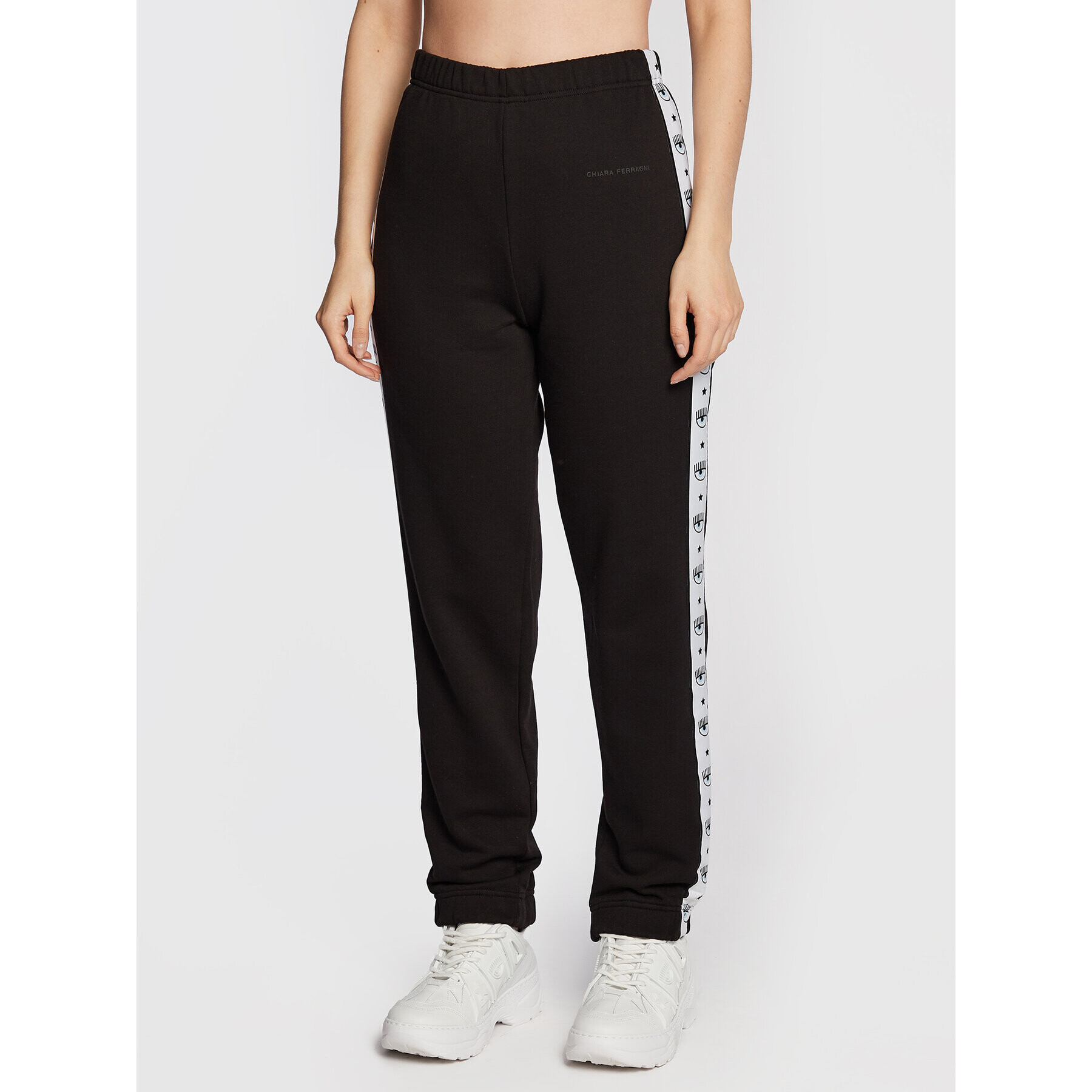 Chiara Ferragni Pantaloni trening 73CBAT07 Negru Relaxed Fit - Pled.ro