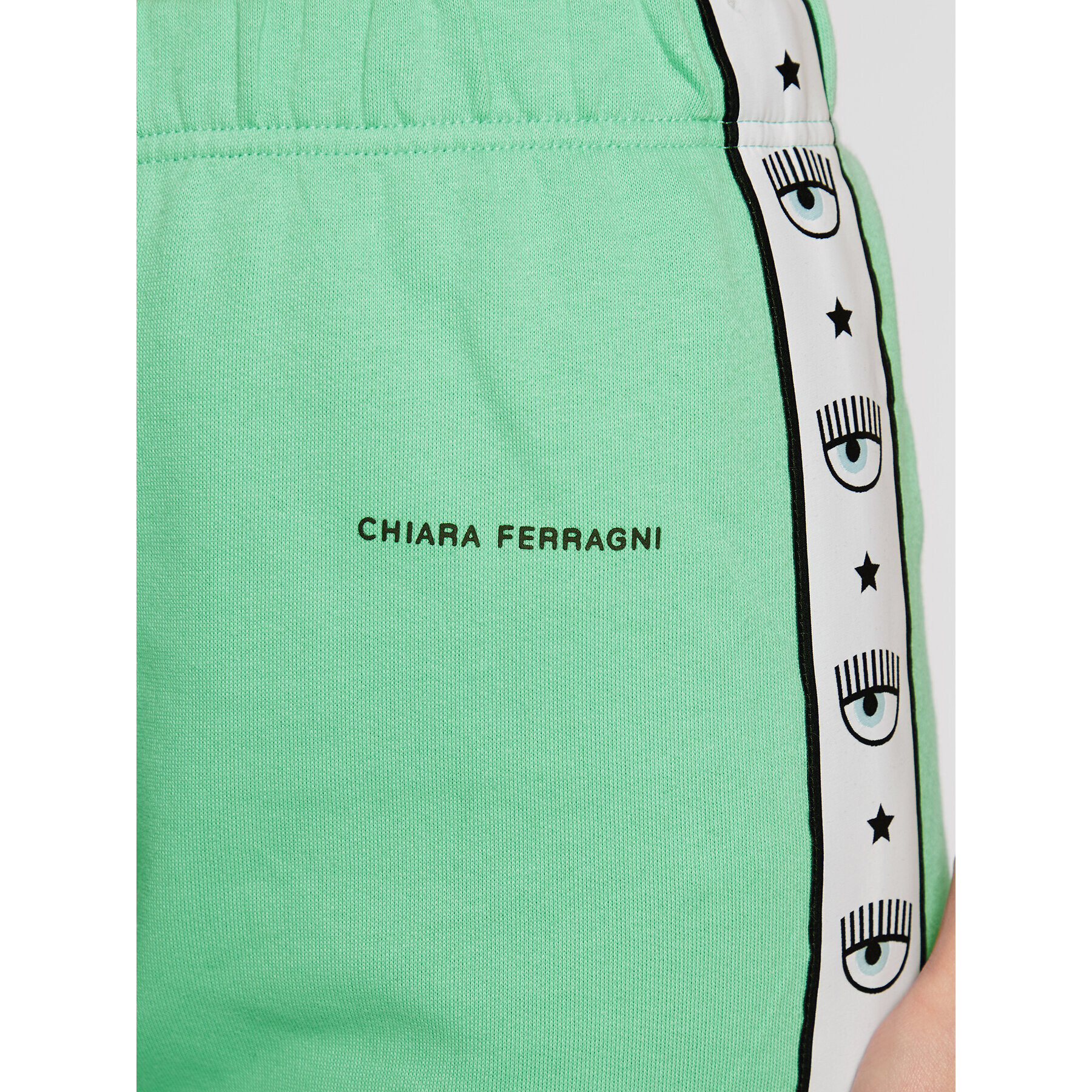 Chiara Ferragni Pantaloni trening 73CBAT07 Verde Relaxed Fit - Pled.ro