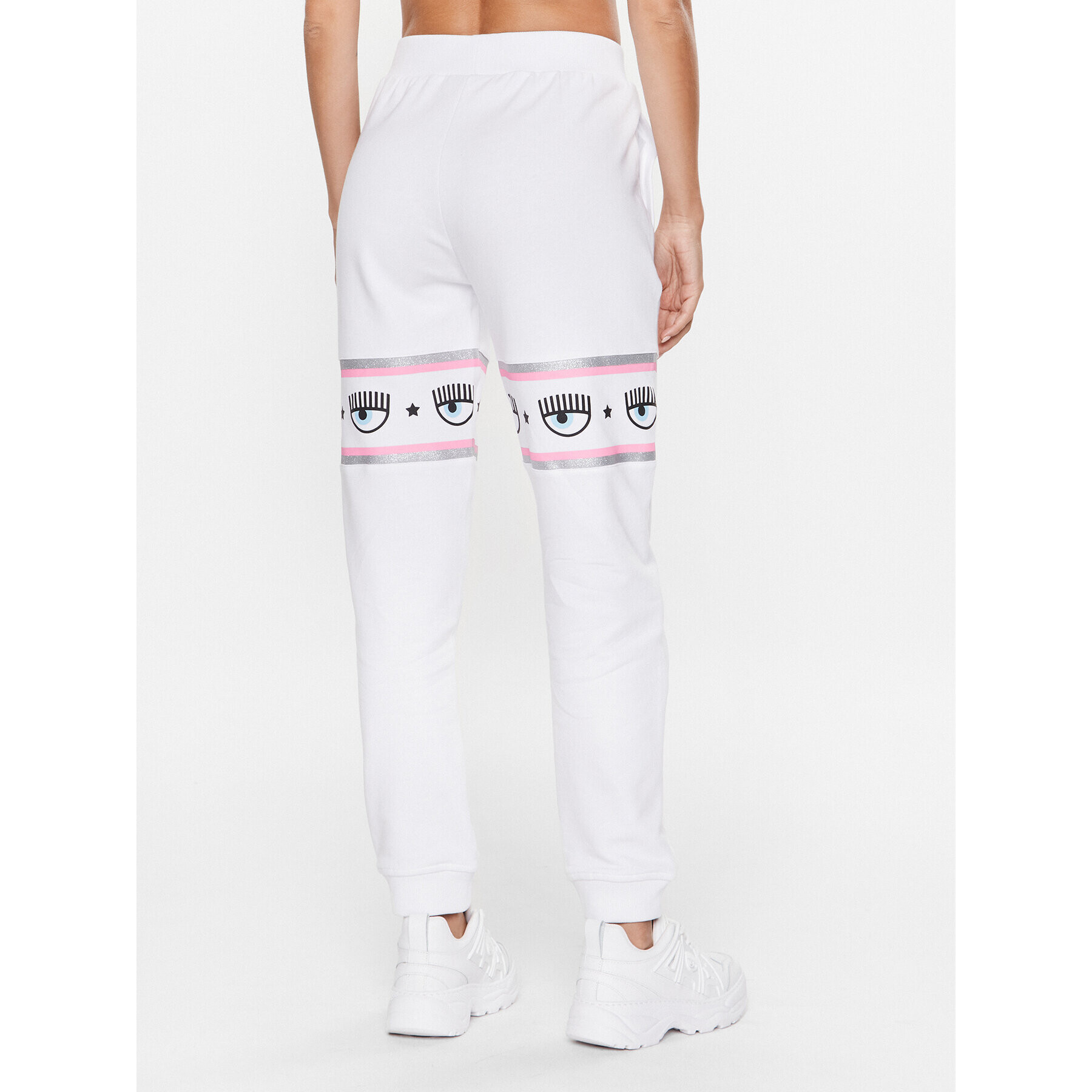 Chiara Ferragni Pantaloni trening 74CBAF01 Alb Regular Fit - Pled.ro