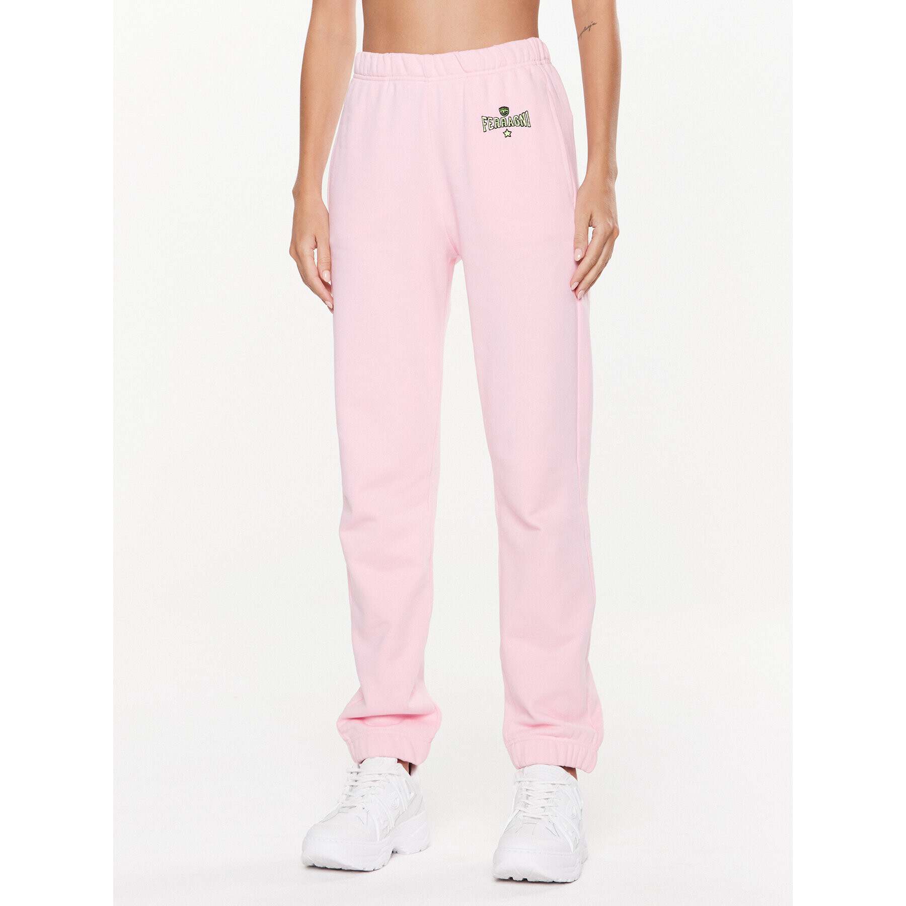 Chiara Ferragni Pantaloni trening 74CBAT01 Roz Regular Fit - Pled.ro