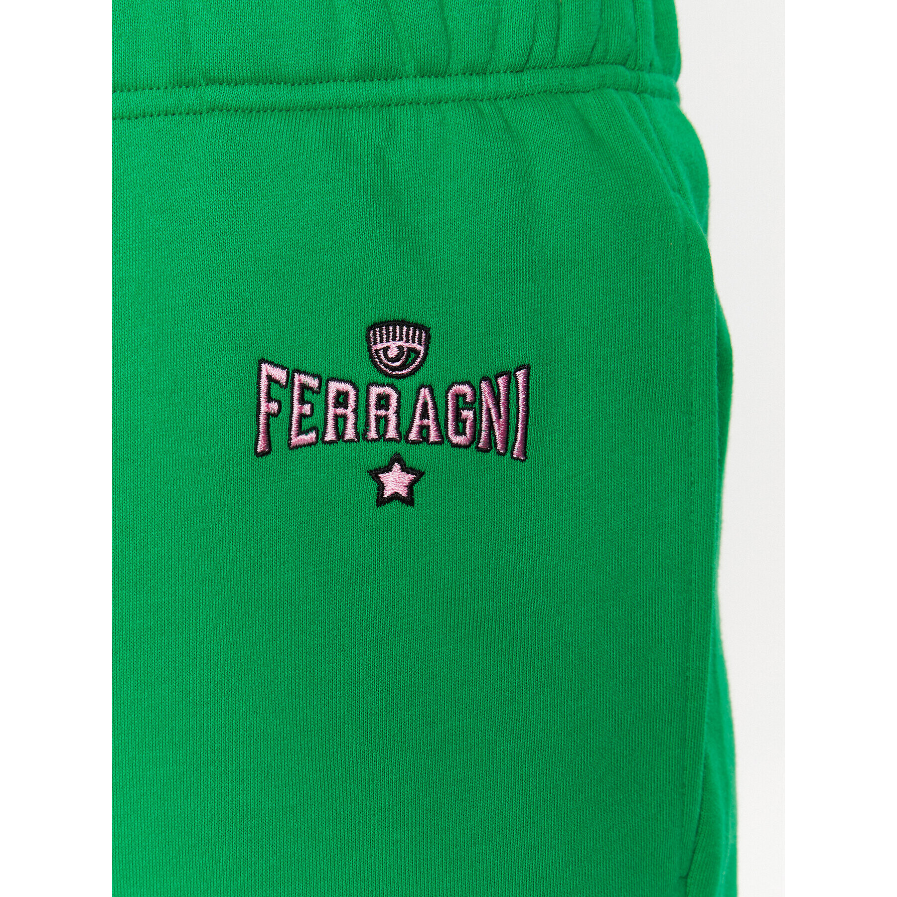 Chiara Ferragni Pantaloni trening 74CBAT01 Verde Regular Fit - Pled.ro