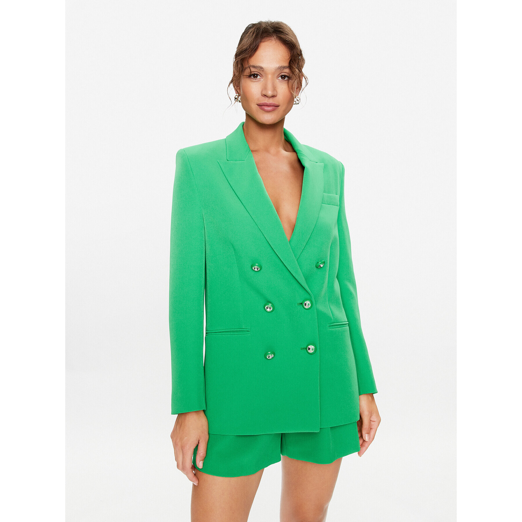 Chiara Ferragni Sacou 74CBQ711 Verde Regular Fit - Pled.ro