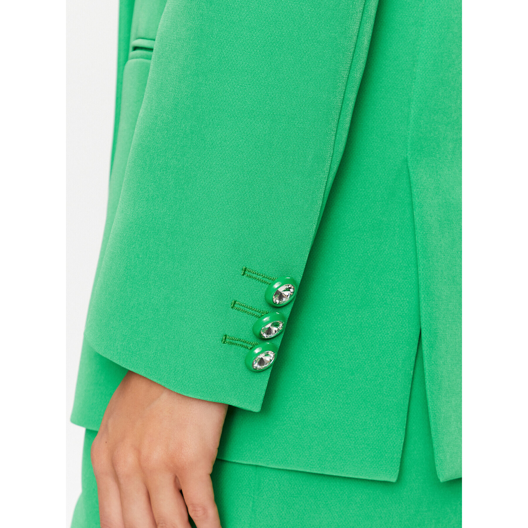 Chiara Ferragni Sacou 74CBQ711 Verde Regular Fit - Pled.ro