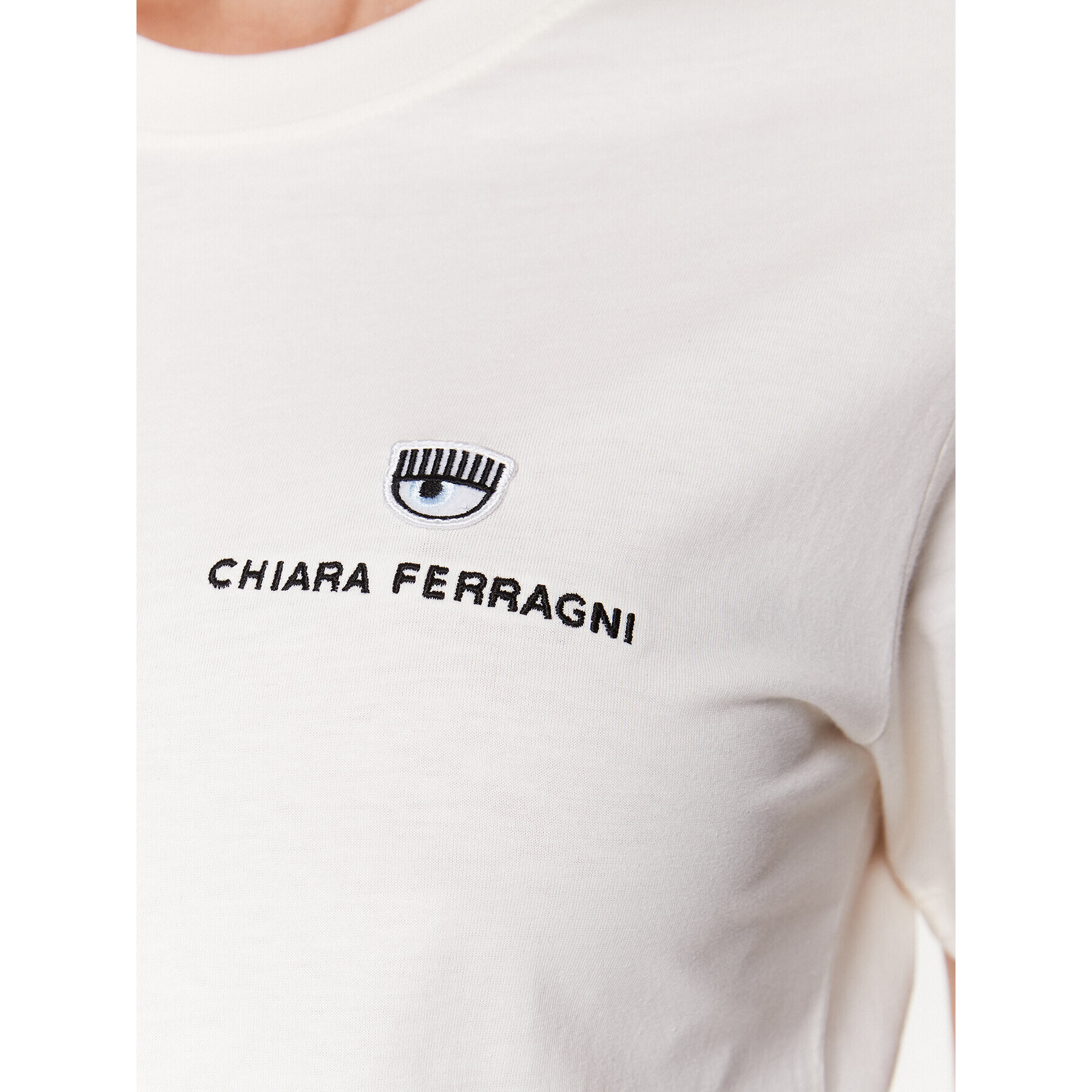 Chiara Ferragni Tricou 74CBHT04 Écru Regular Fit - Pled.ro