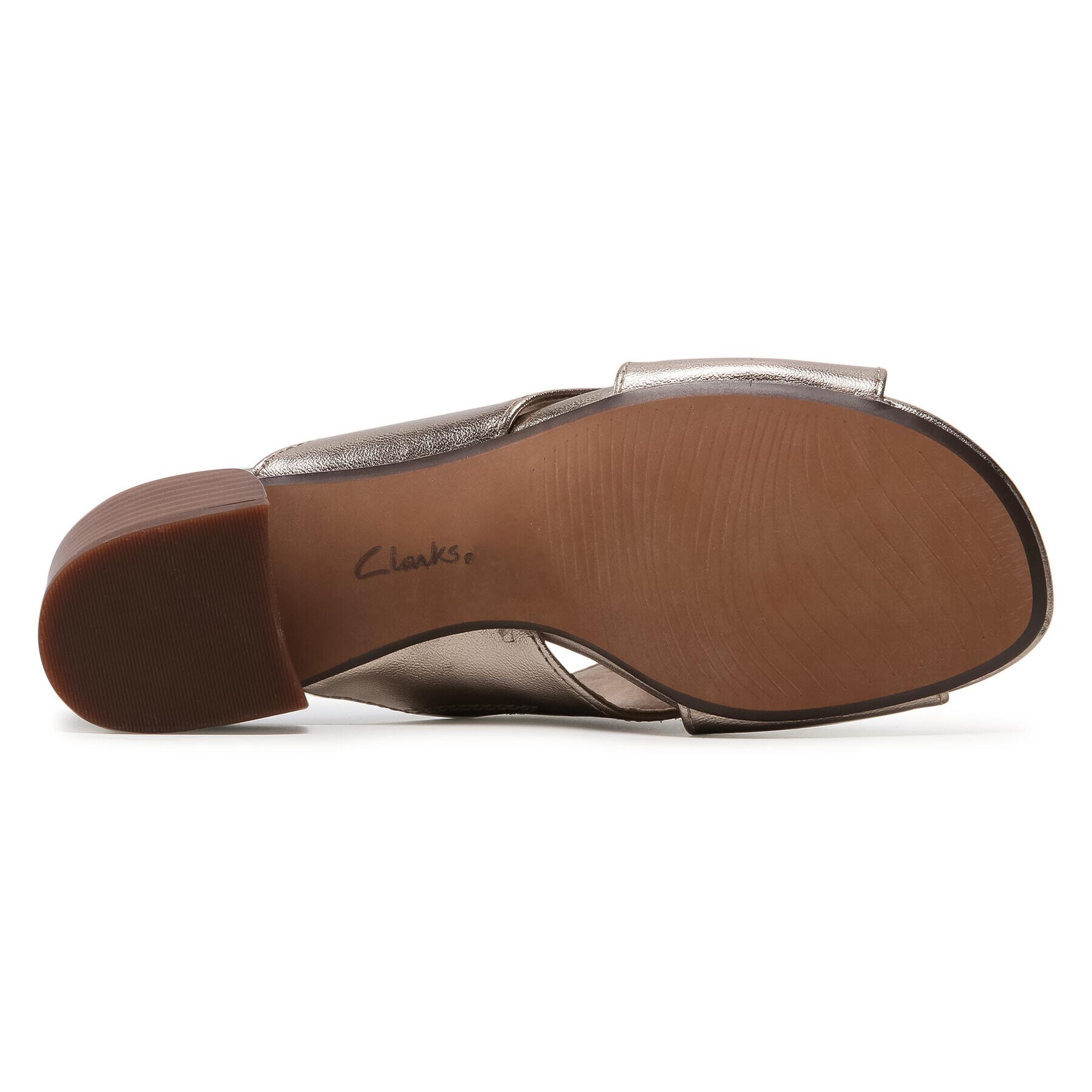 Clarks Șlapi Caroleigh Erin 261594544 Auriu - Pled.ro