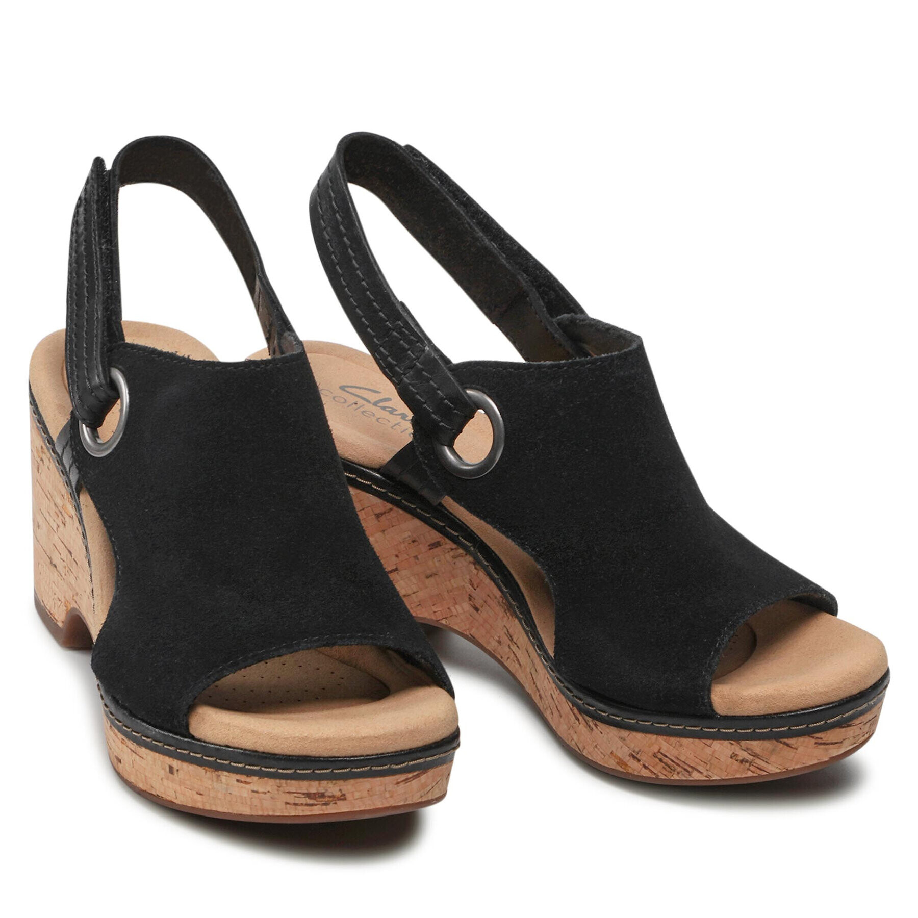 Clarks Sandale Giselle Sea 261647894 Negru - Pled.ro