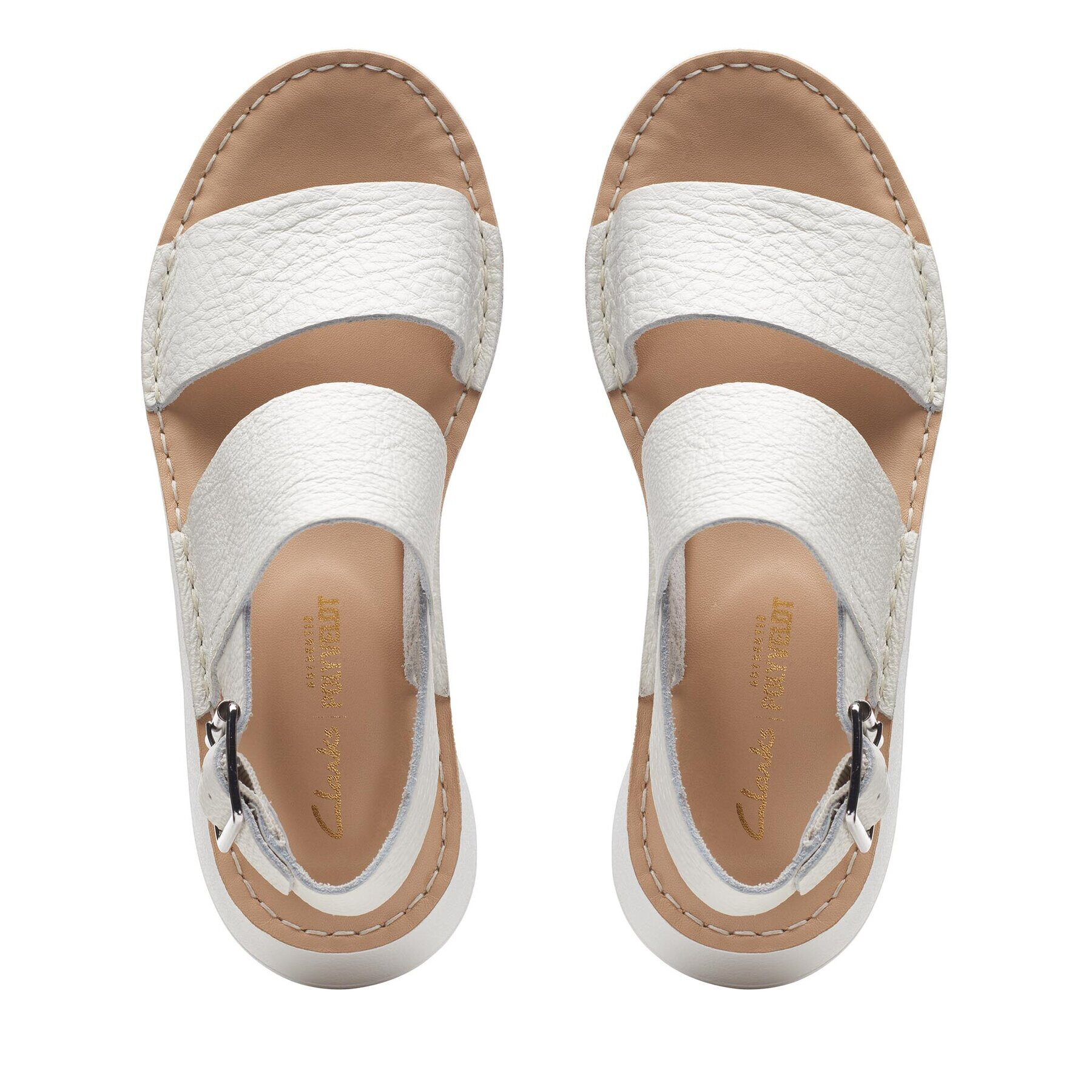 Clarks Sandale Velhill Strap Alb - Pled.ro