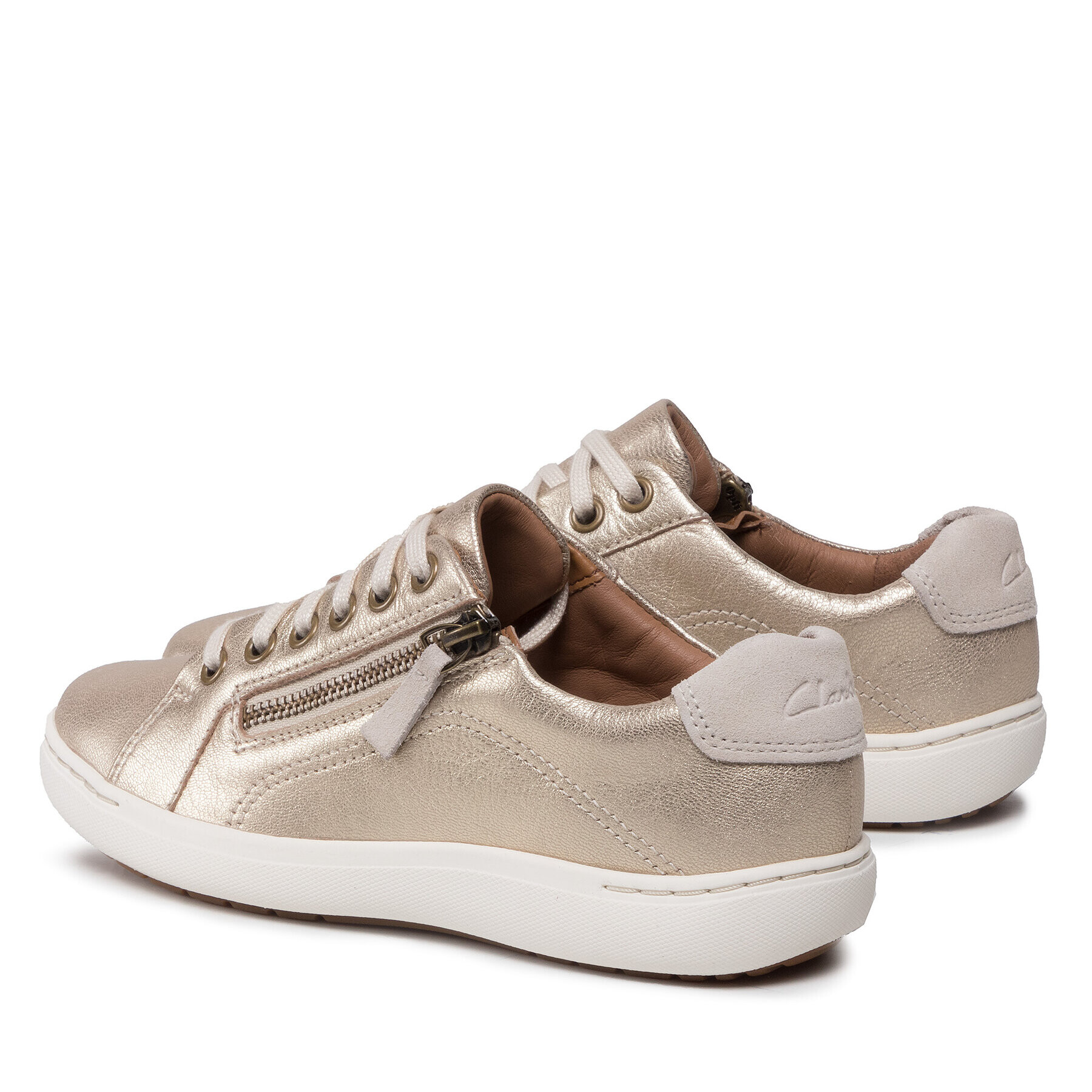 Clarks Sneakers Nalle Lace 261666564 Auriu - Pled.ro