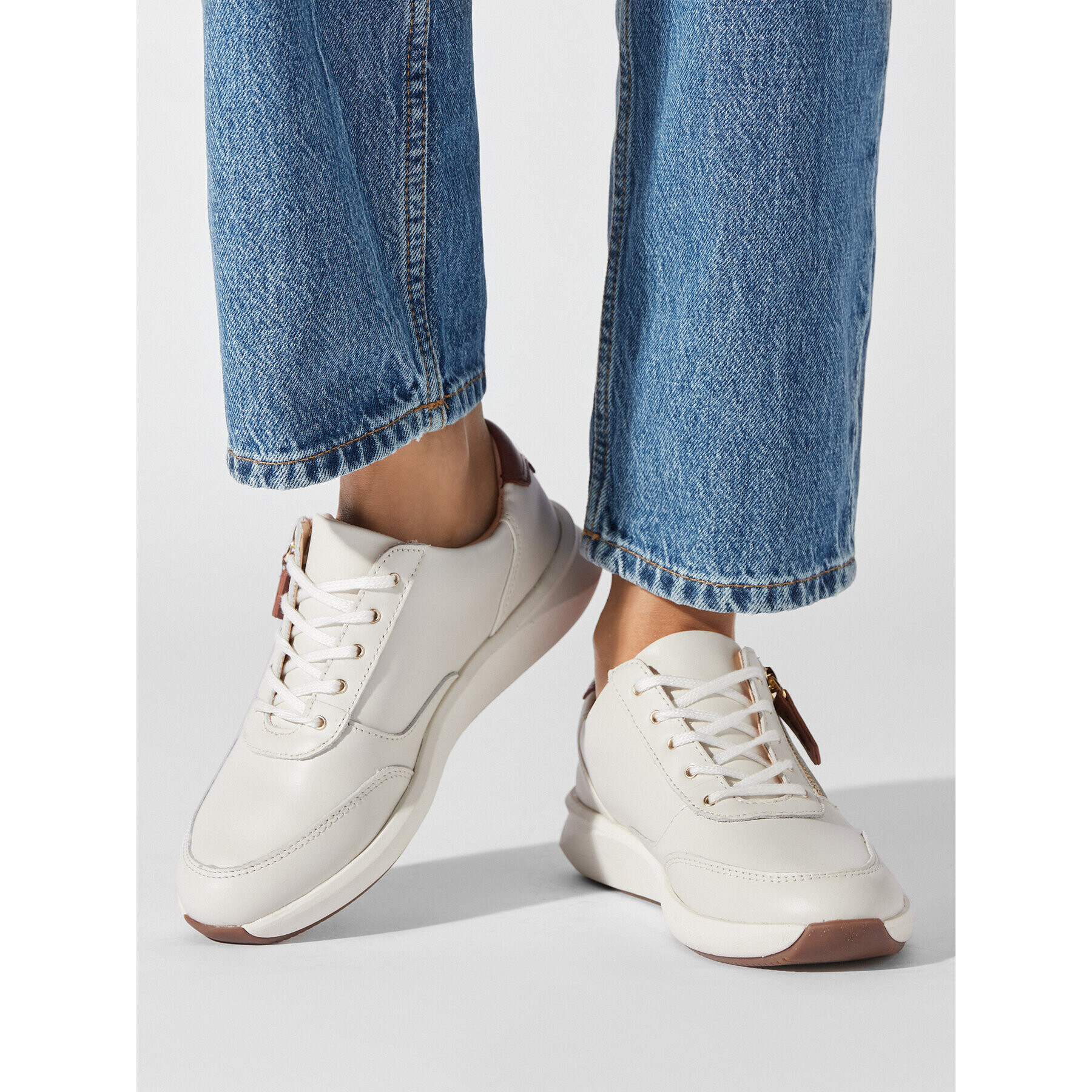 Clarks Sneakers Un Rio Zip 261673724 Alb - Pled.ro