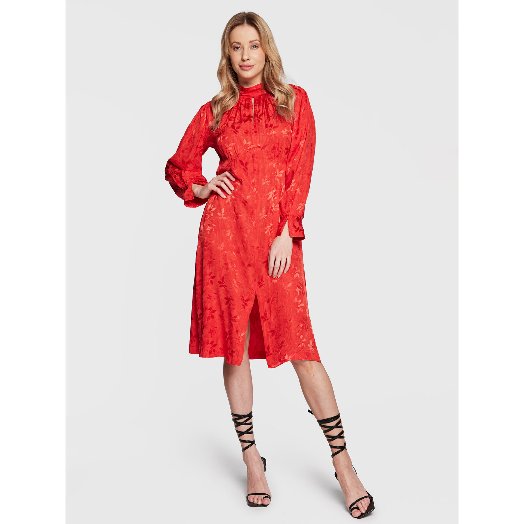 Closet London Rochie de zi D8228 Roșu Regular Fit - Pled.ro