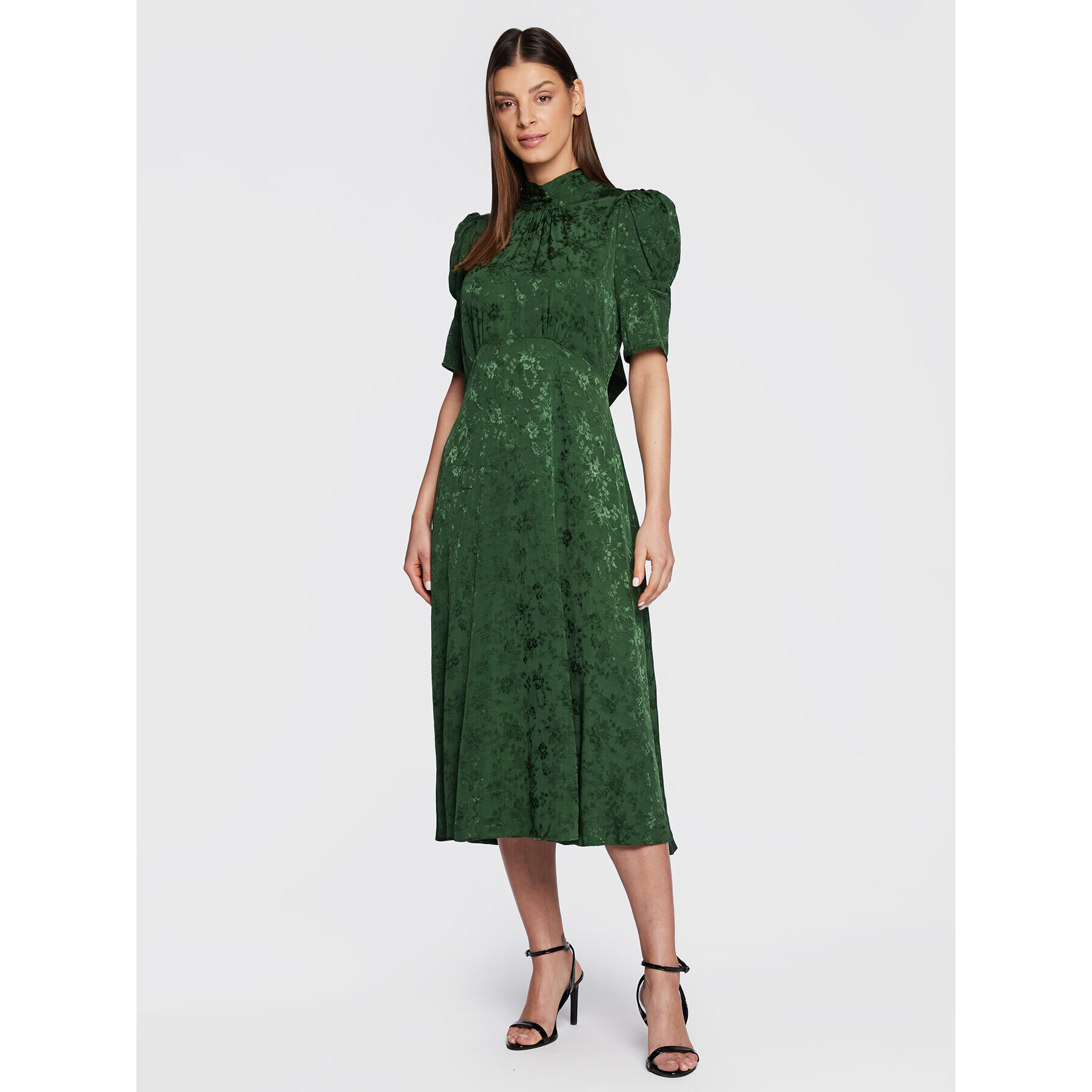 Closet London Rochie de zi D8508 Verde Regular Fit - Pled.ro