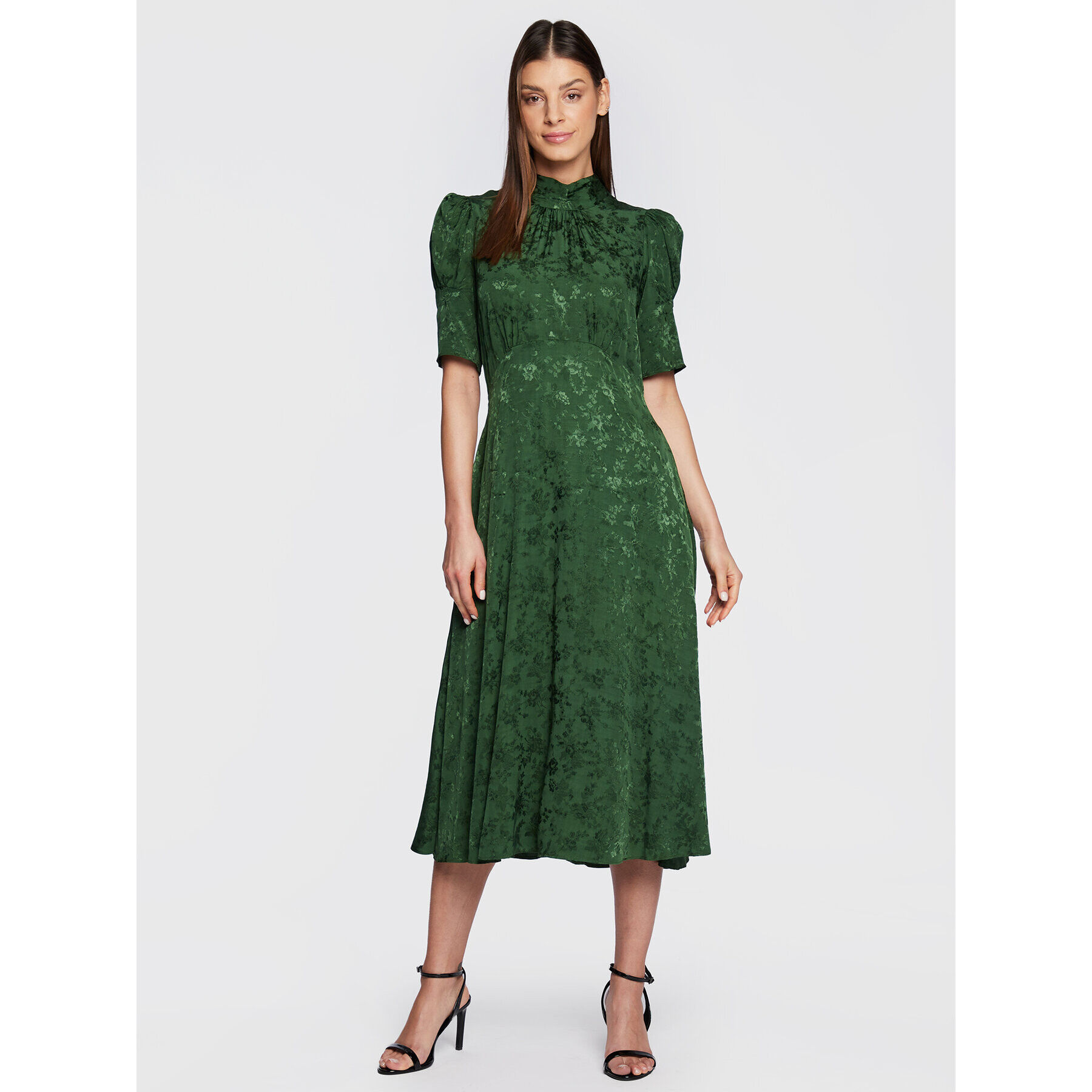 Closet London Rochie de zi D8508 Verde Regular Fit - Pled.ro