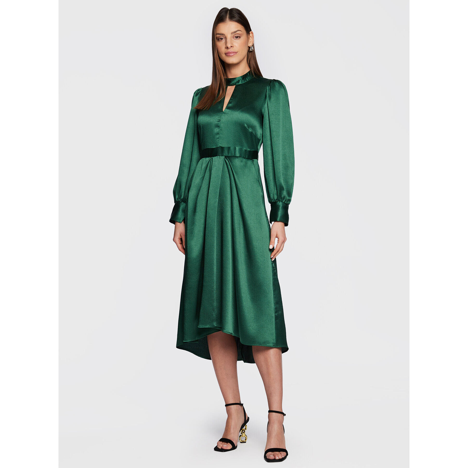 Closet London Rochie de zi D8552 Verde Regular Fit - Pled.ro