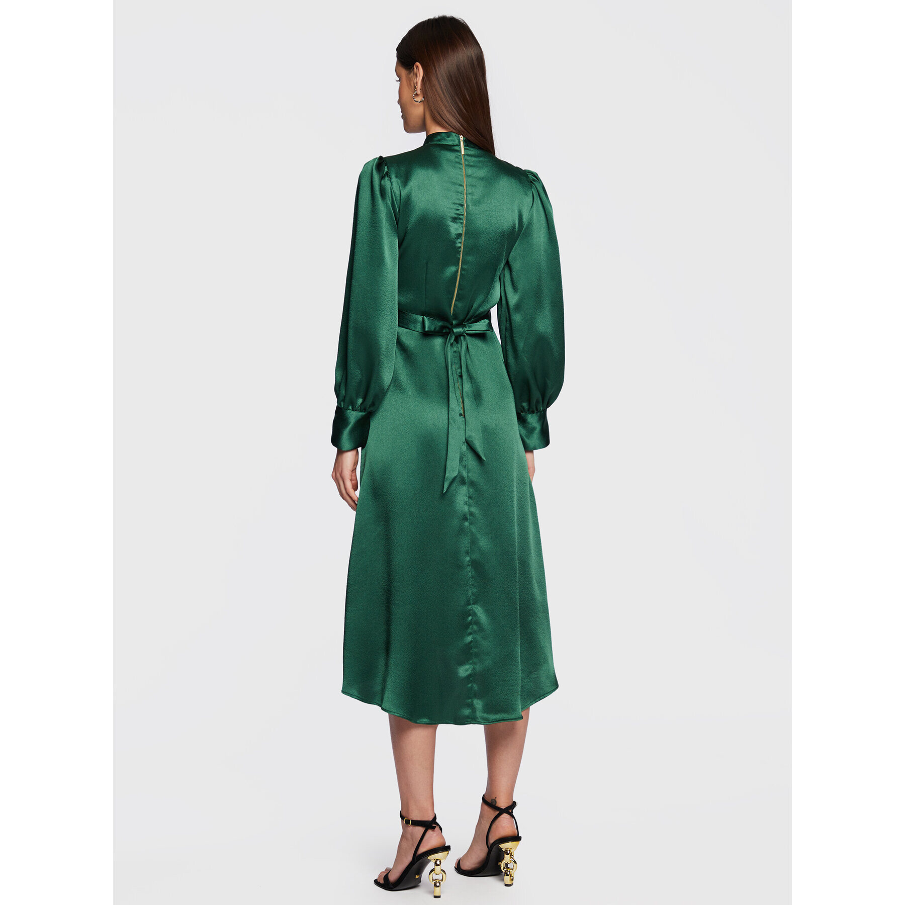 Closet London Rochie de zi D8552 Verde Regular Fit - Pled.ro