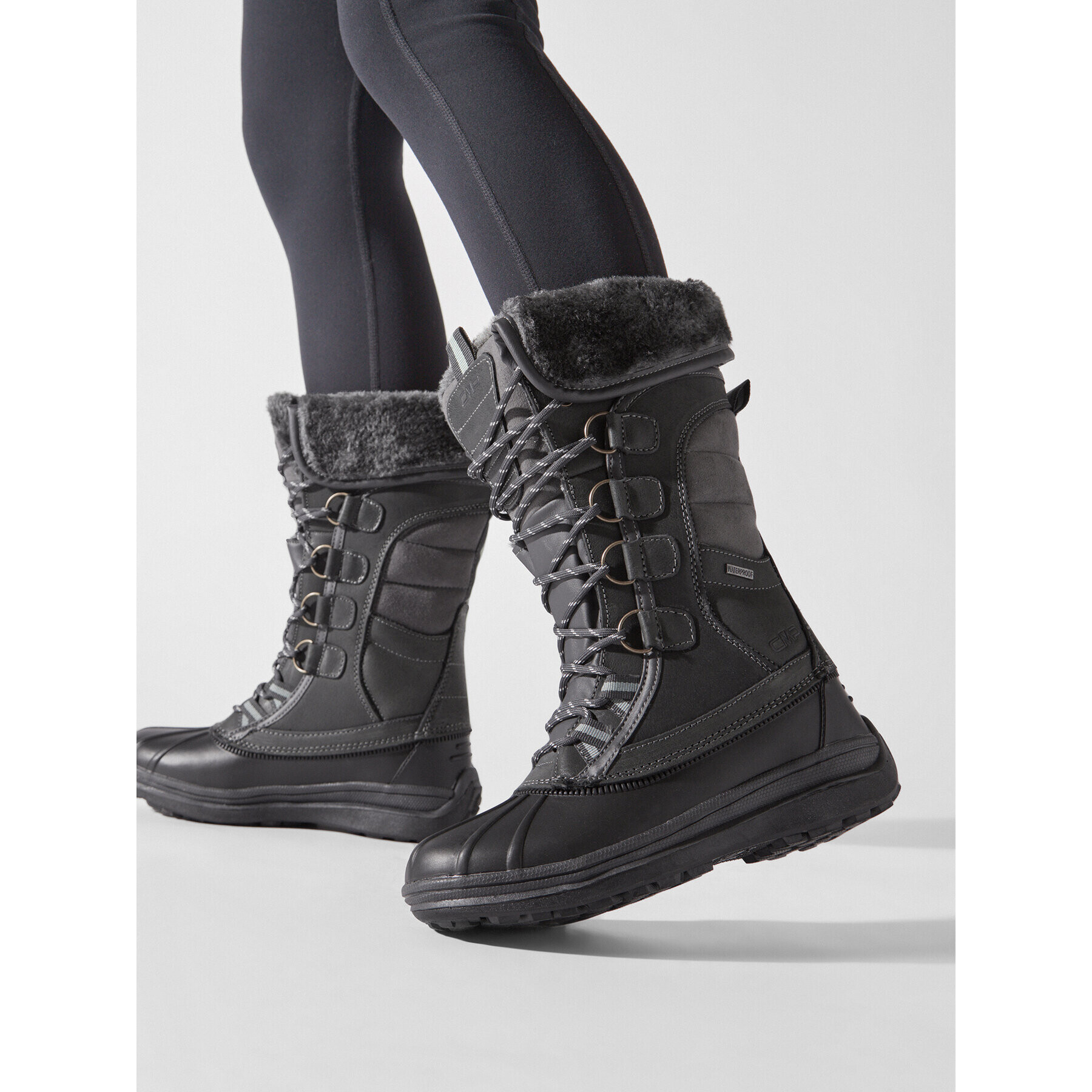 CMP Cizme de zăpadă Thalo Wmn Snow Boot Wp 30Q4616 Negru - Pled.ro