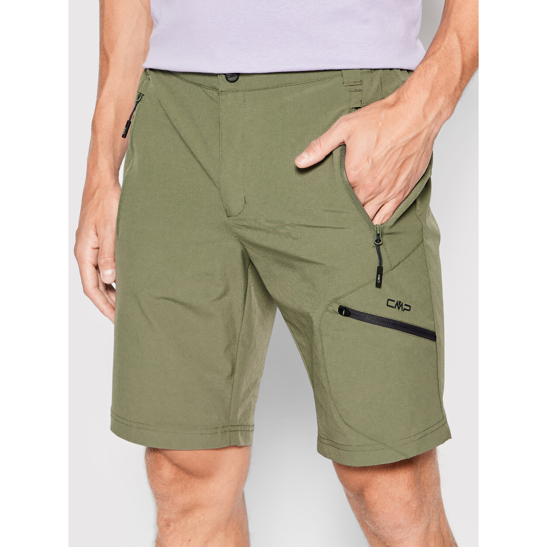 CMP Pantaloni scurți sport 31T5177 Verde Regular Fit - Pled.ro