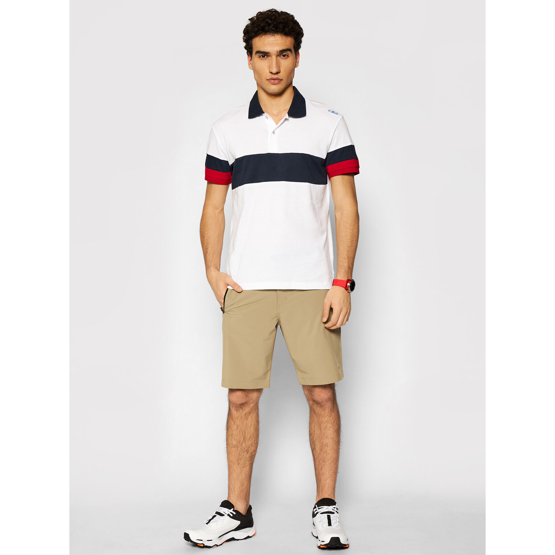 CMP Tricou polo 31D8577 Alb Regular Fit - Pled.ro