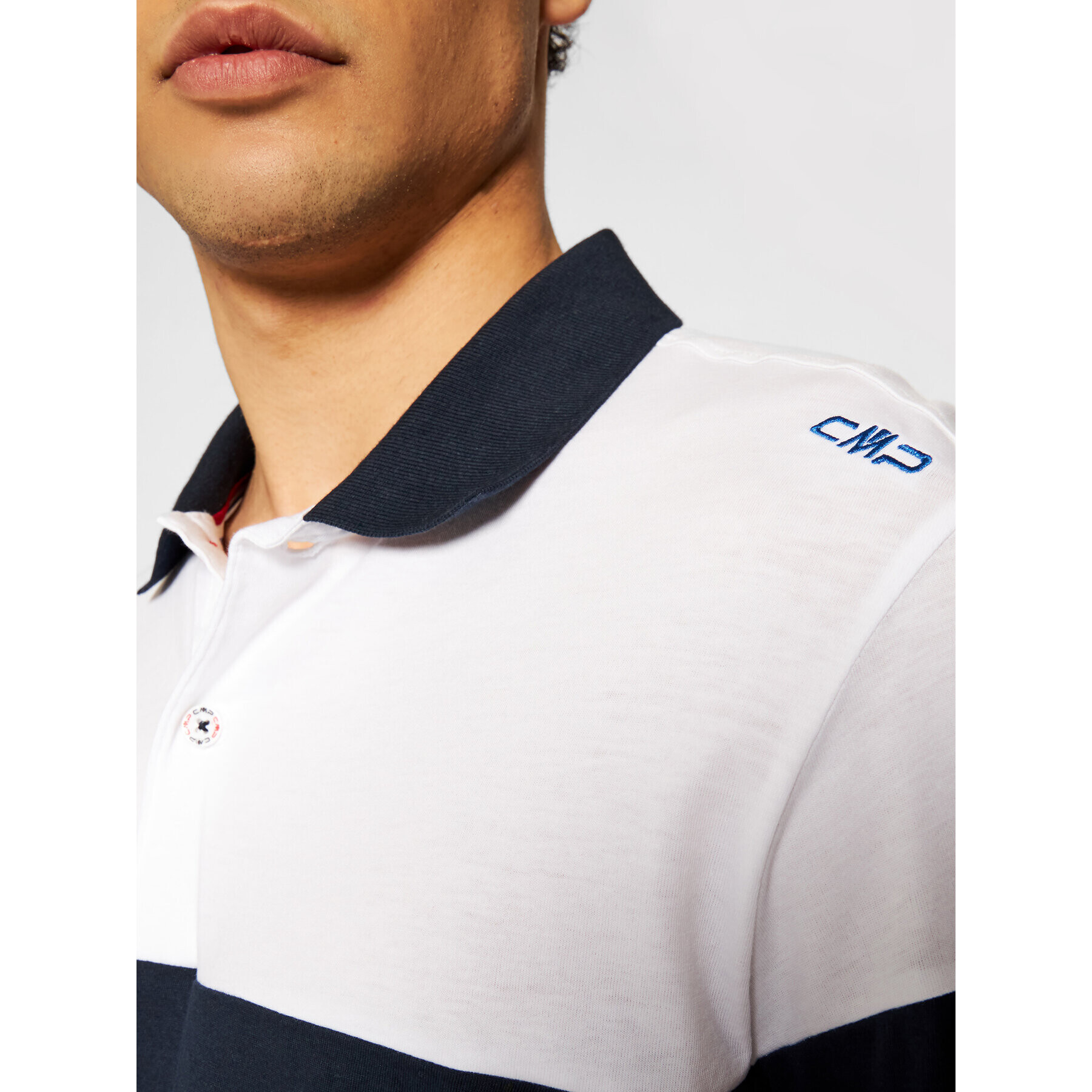 CMP Tricou polo 31D8577 Alb Regular Fit - Pled.ro