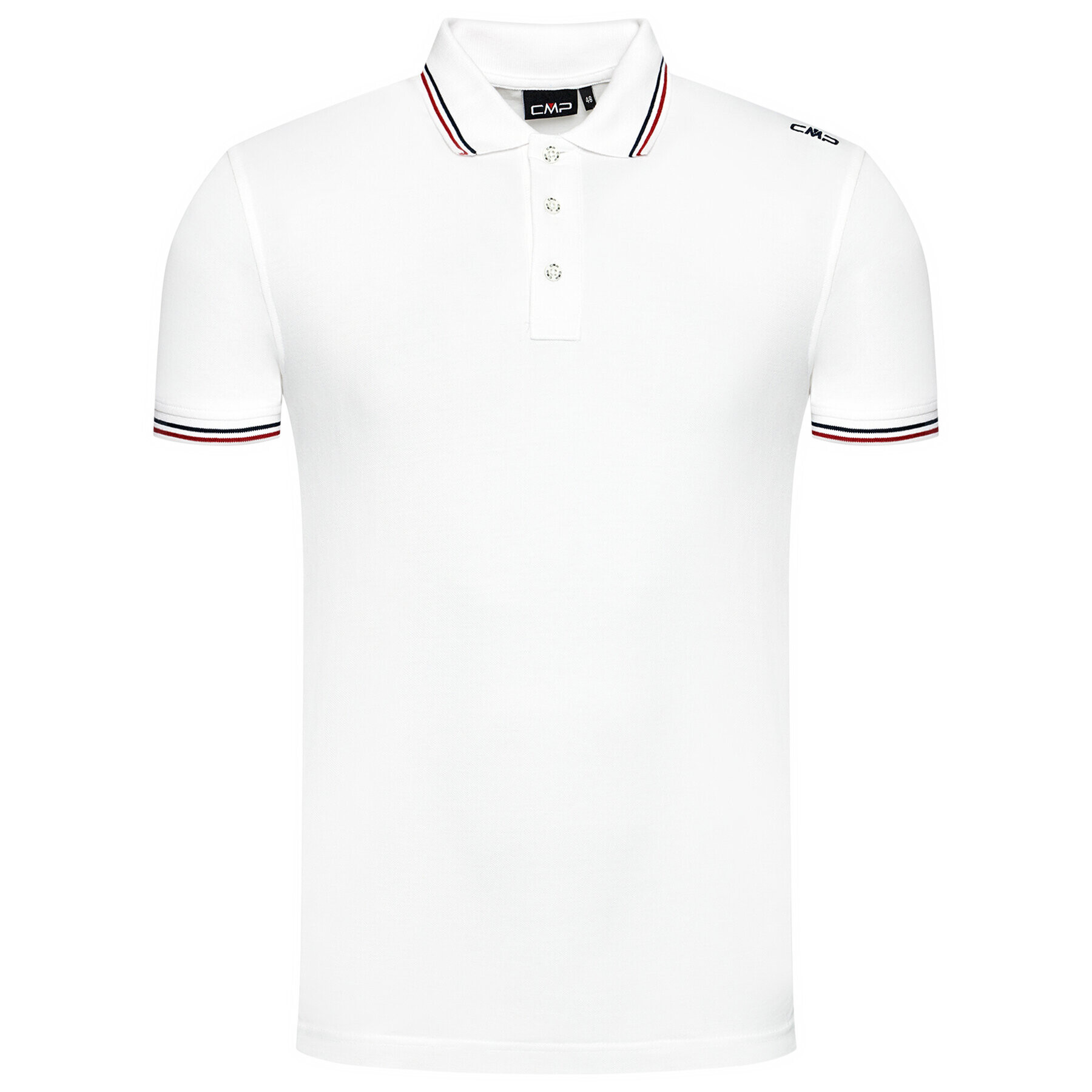 CMP Tricou polo 39D8367 Alb Regular Fit - Pled.ro