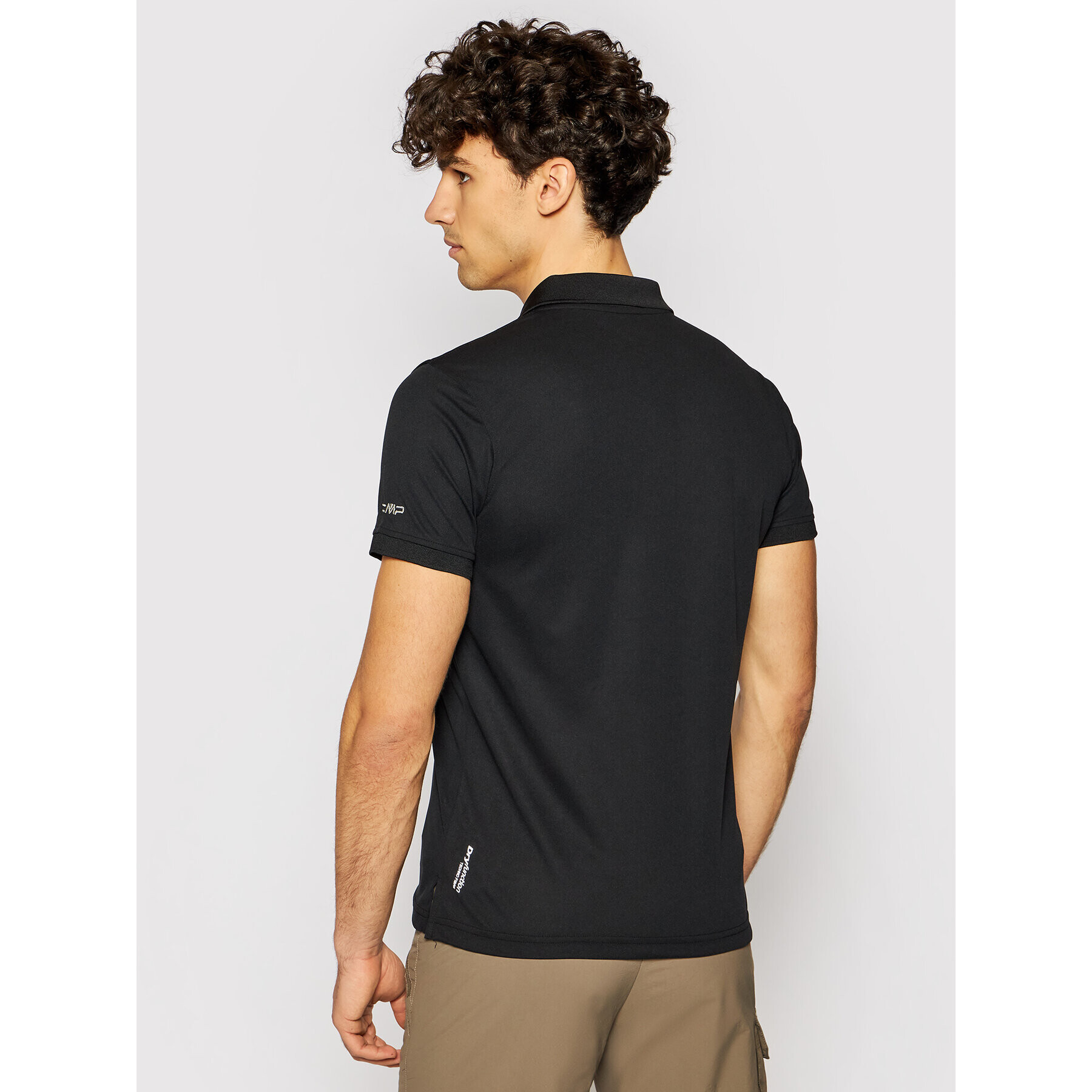 CMP Tricou polo 3T60077 Negru Regular Fit - Pled.ro