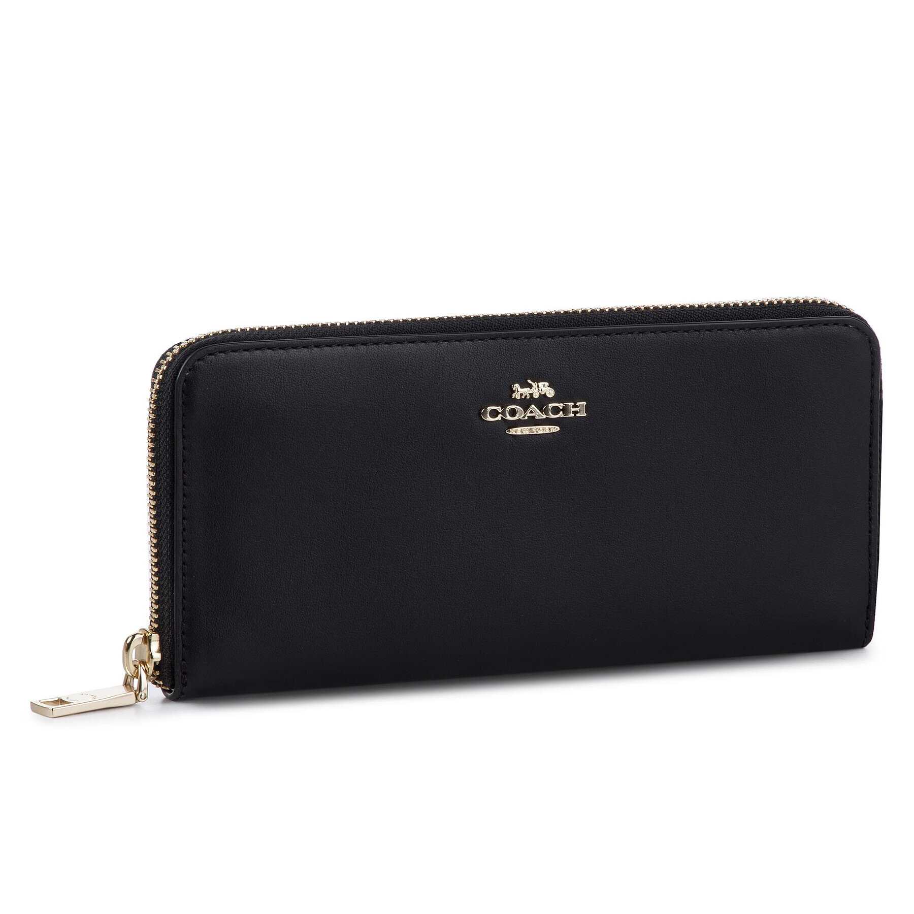 Coach Portofel Mare de Damă Smth Slim Acc Zip 73738 Negru - Pled.ro