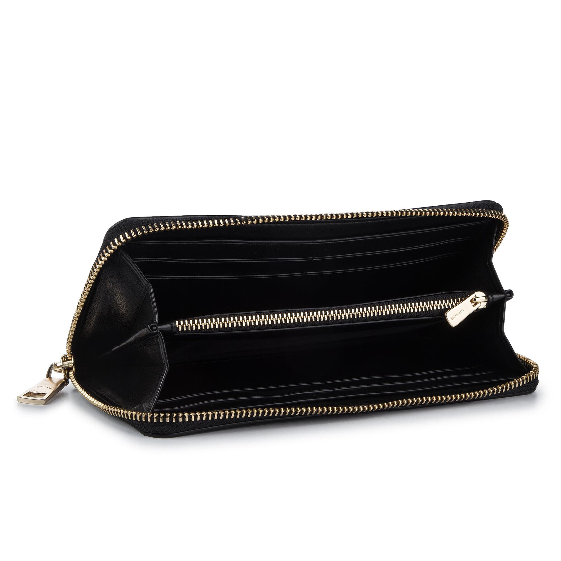 Coach Portofel Mare de Damă Smth Slim Acc Zip 73738 Negru - Pled.ro