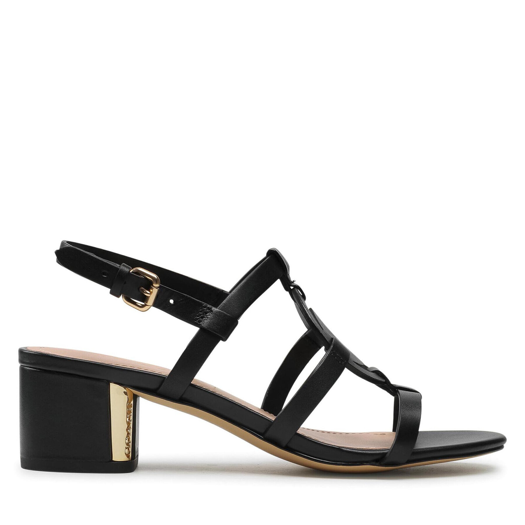 Coach Sandale Edina Leather Sandal C4340 Negru - Pled.ro